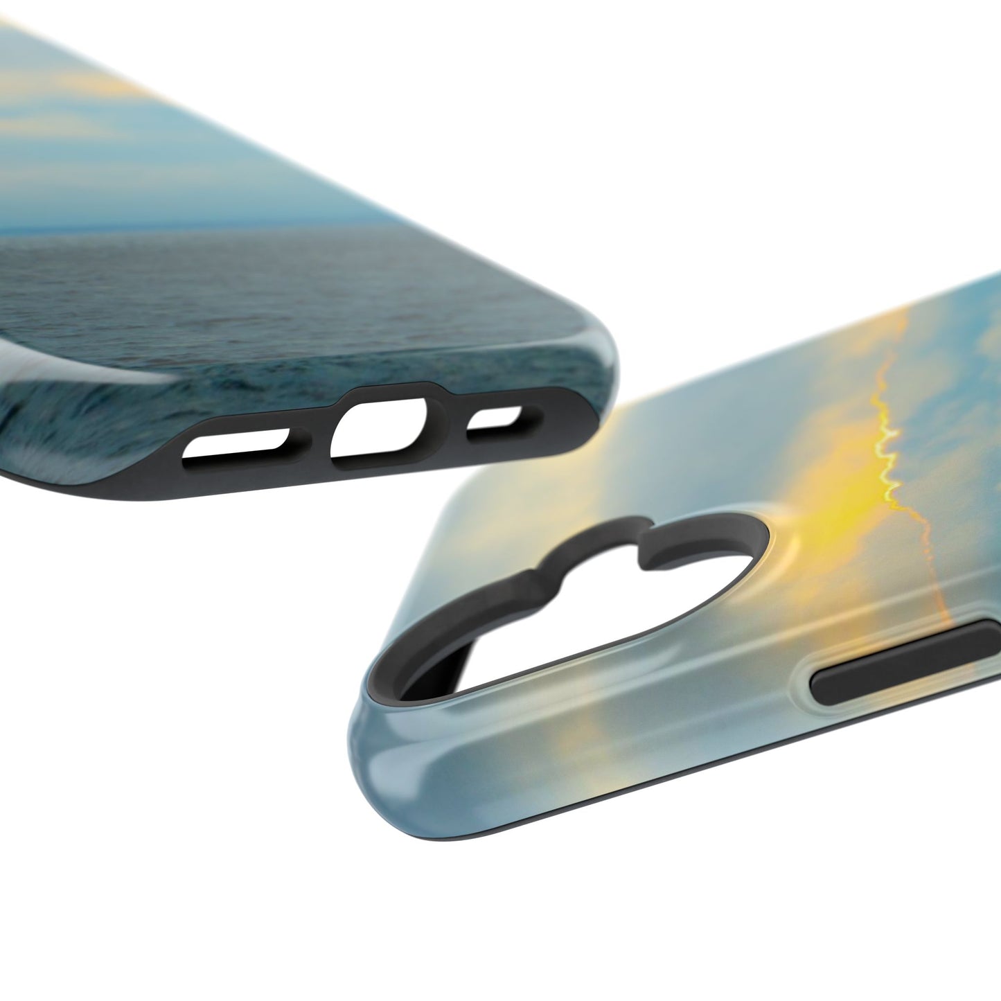 Baby Blues of Nantucket Sea Inspired MagSafe Tough Cases MagSafe Tough iPhone Cases|Durable and Flexible| Impact-resistant MagSafe|Electronic Accessories| Nantucket|Sunset