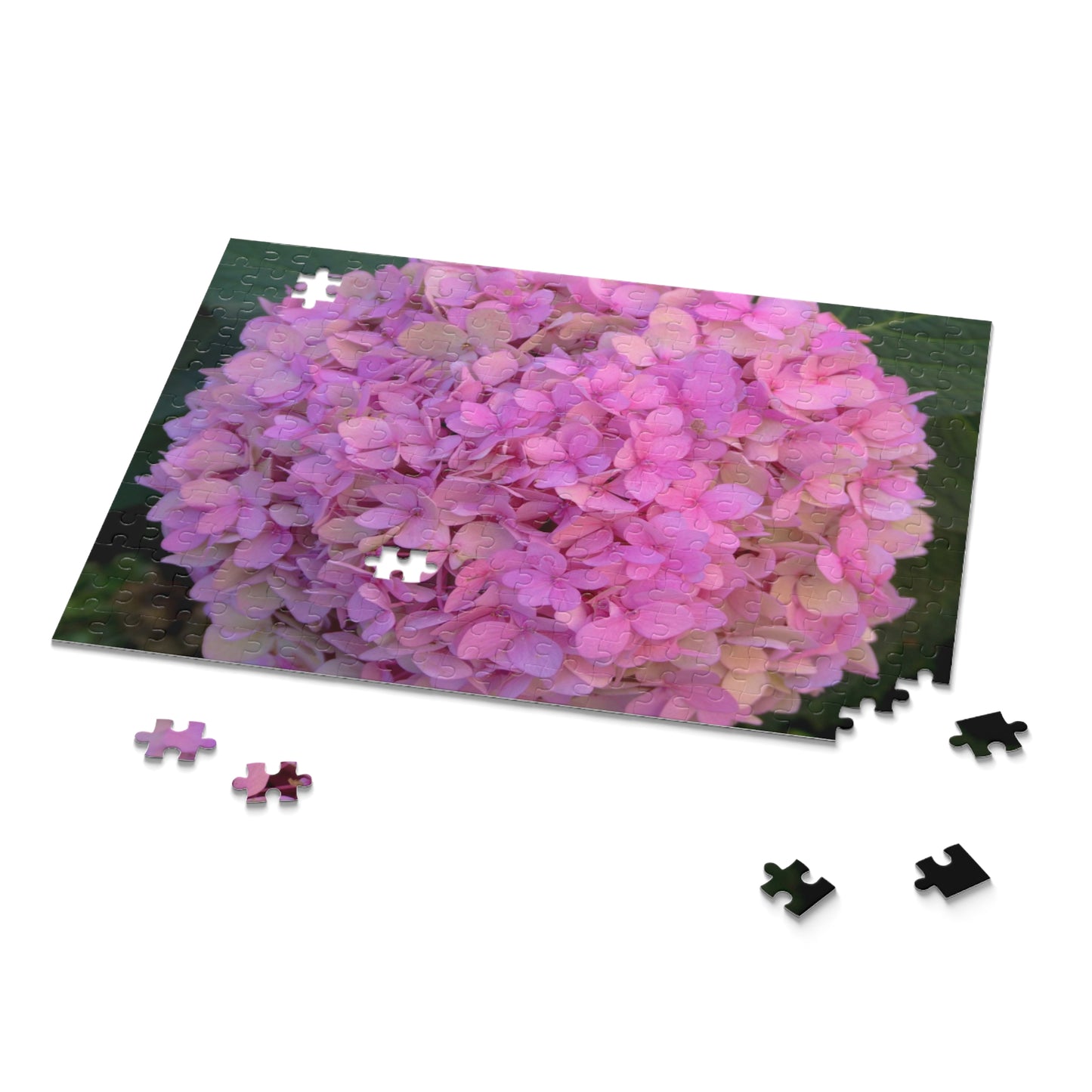 Pink Hydrangea Puzzle Floral Puzzle Nantucket Jigsaw Puzzle