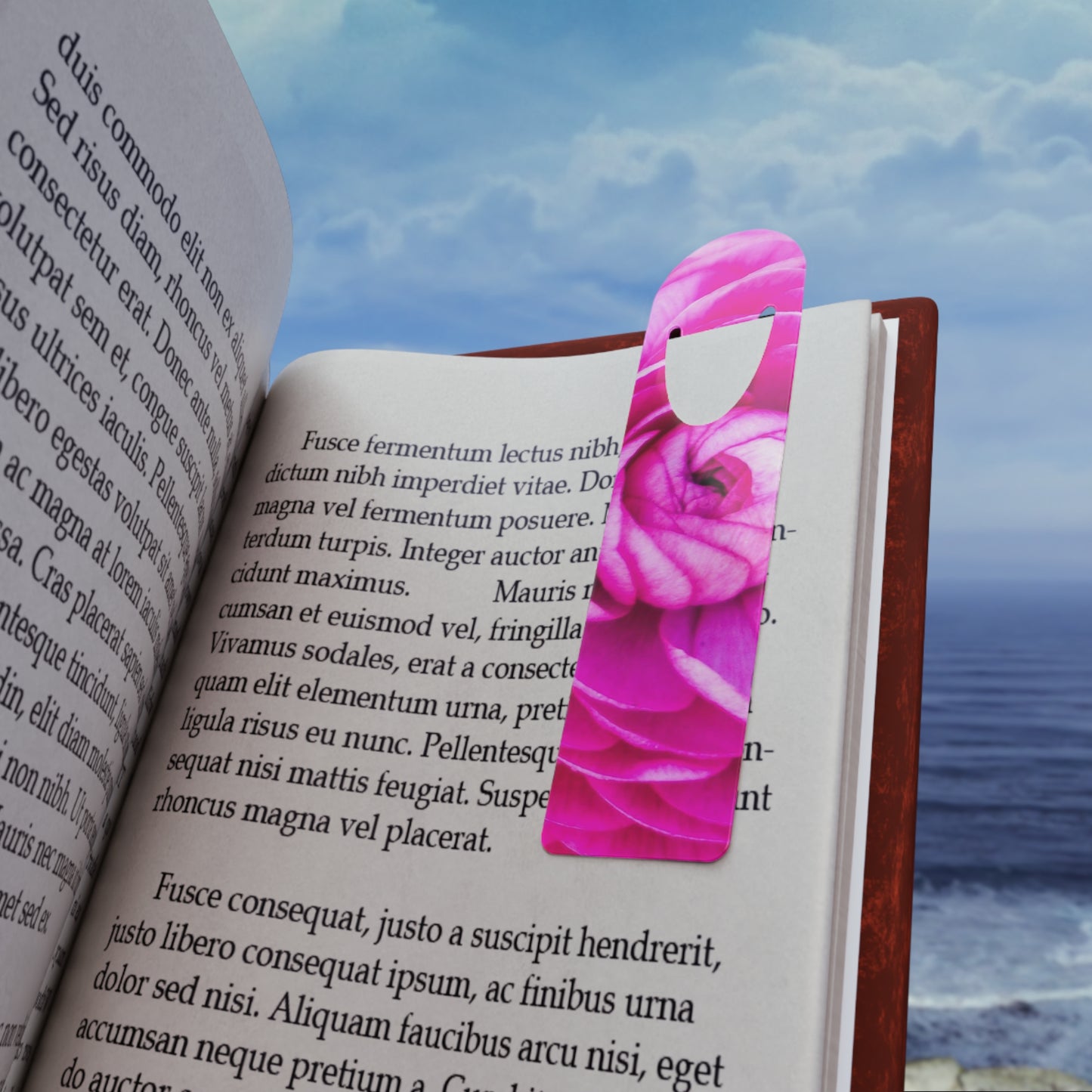 Blush Rose Bookmark Custom Design Bookmark for Bookworms Ideal Gift for Book Lovers Bookmark with Slot to Hold Pages in Place