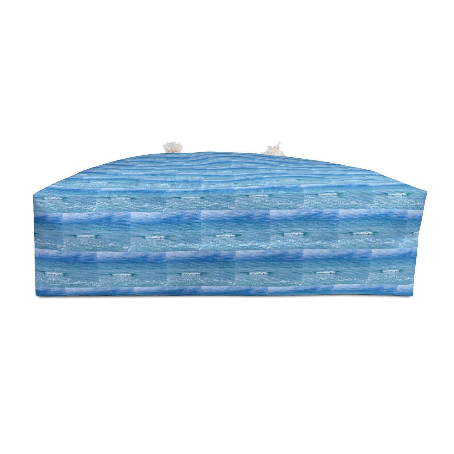 Ocean Wave Blue Weekender Bag Wide-mouthed beach Tote Bag with Rope Handles