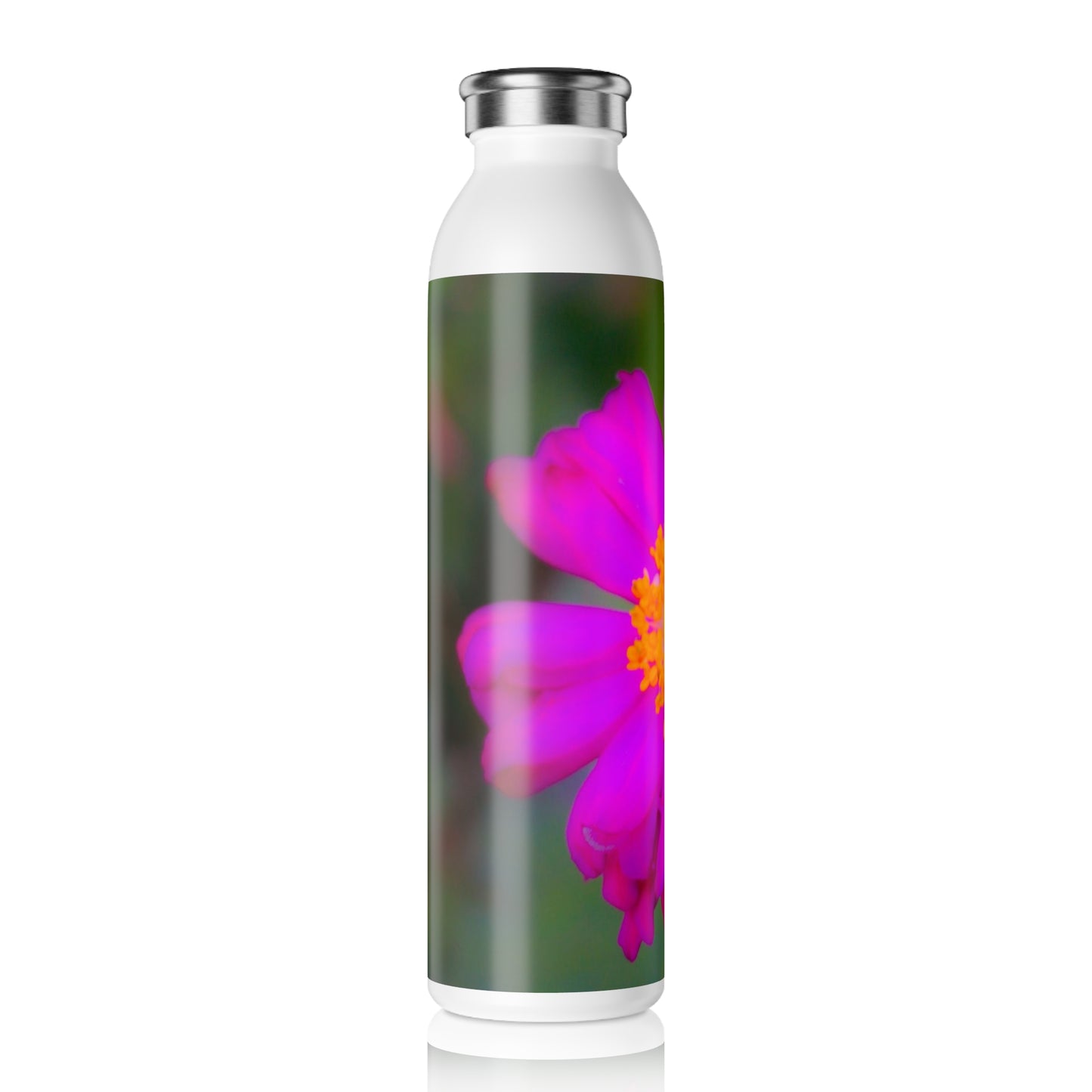 Flower Pop Slim Water Bottle Floral Slim Water Bottle Flower Pop 20oz Double-wall Stainless Steel Bottle Hot and Cold Beverage