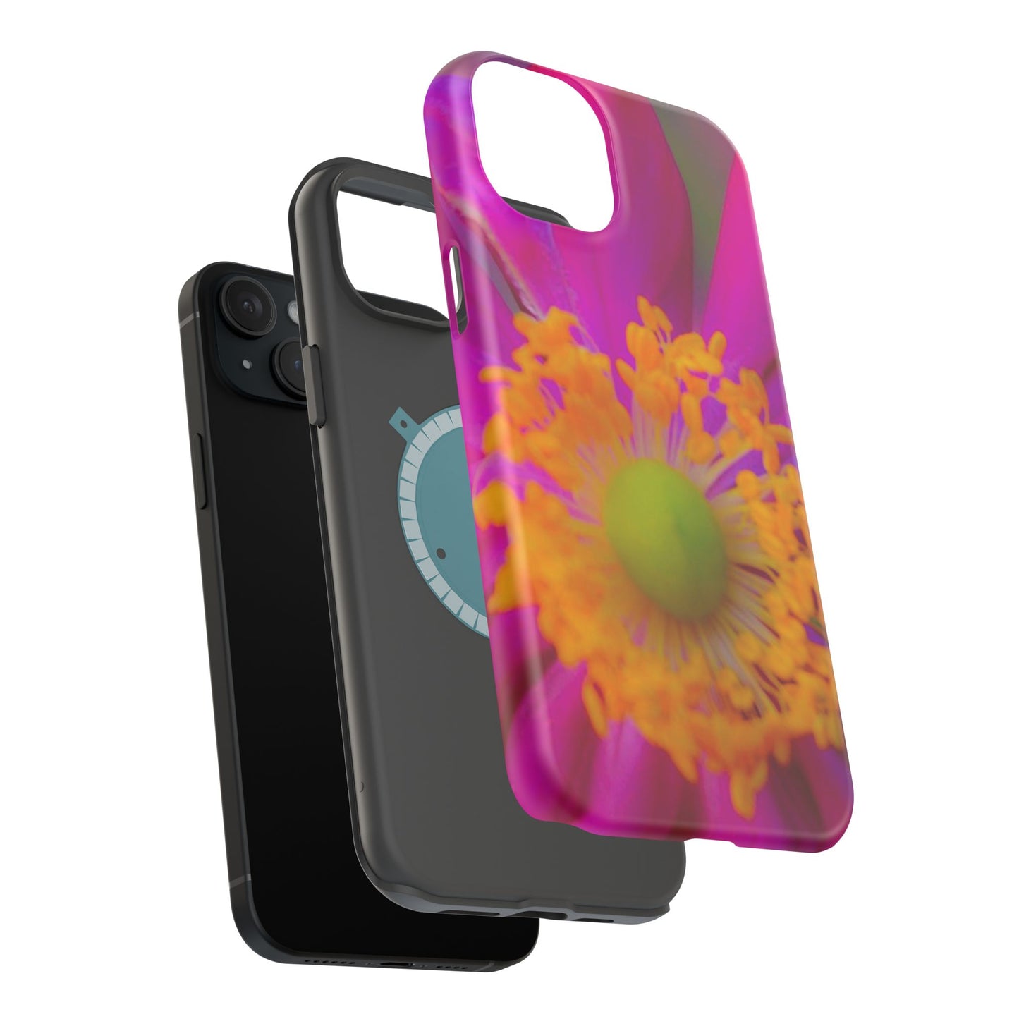 MagSafe Tough Cases Flower Pop Pink Floral Durable and Flexible Impact-resistant iPhone MagSafe Case| Aesthetics and Function MagSafe Case|Gifts|Great for Fall|Electronic Accessories|Martha's Vineyard