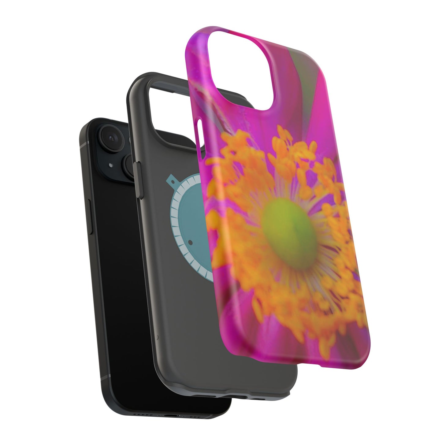 MagSafe Tough Cases Flower Pop Pink Floral Durable and Flexible Impact-resistant iPhone MagSafe Case| Aesthetics and Function MagSafe Case|Gifts|Great for Fall|Electronic Accessories|Martha's Vineyard