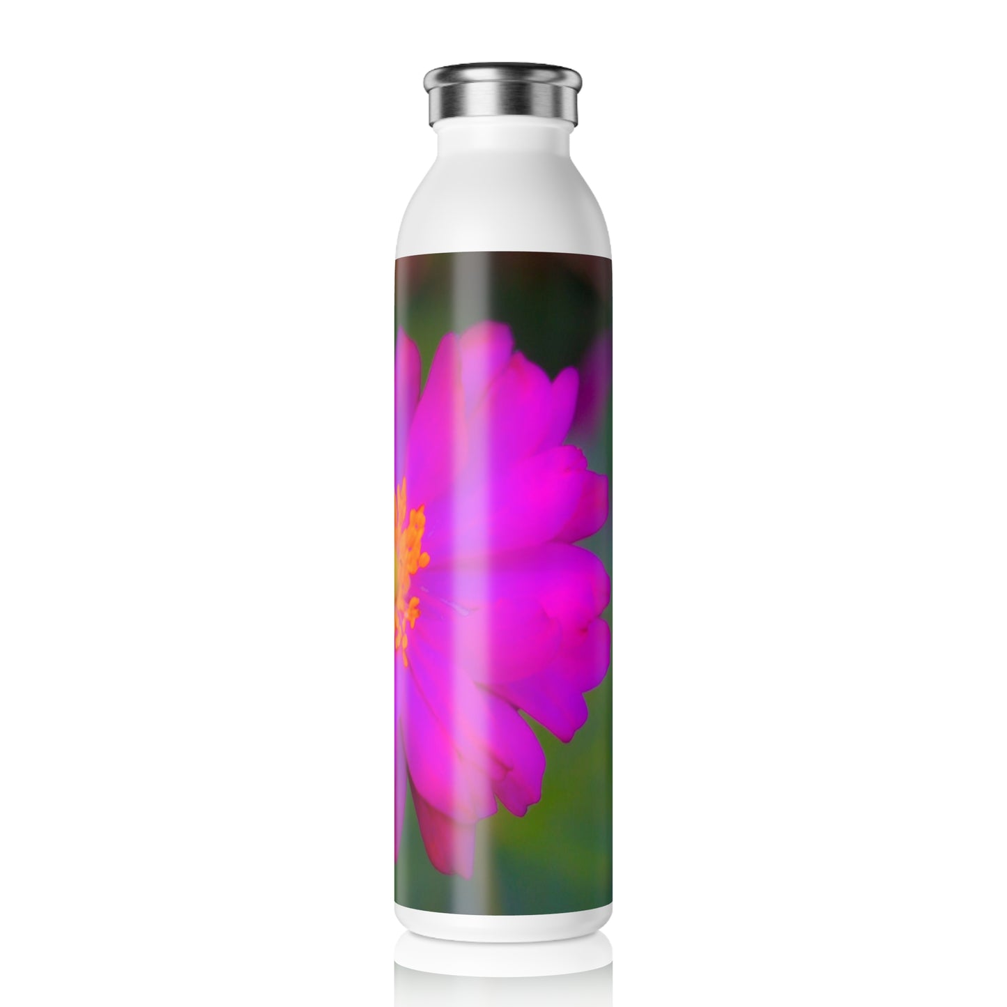 Flower Pop Slim Water Bottle Floral Slim Water Bottle Flower Pop 20oz Double-wall Stainless Steel Bottle Hot and Cold Beverage
