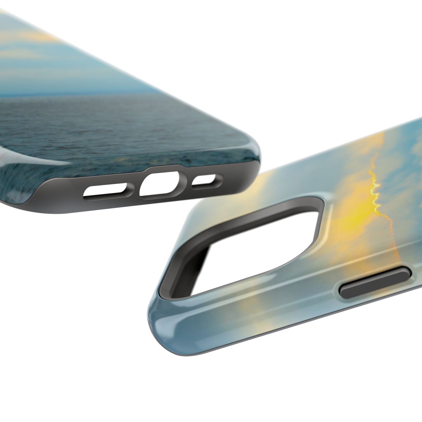 Baby Blues of Nantucket Sea Inspired MagSafe Tough Cases MagSafe Tough iPhone Cases|Durable and Flexible| Impact-resistant MagSafe|Electronic Accessories| Nantucket|Sunset