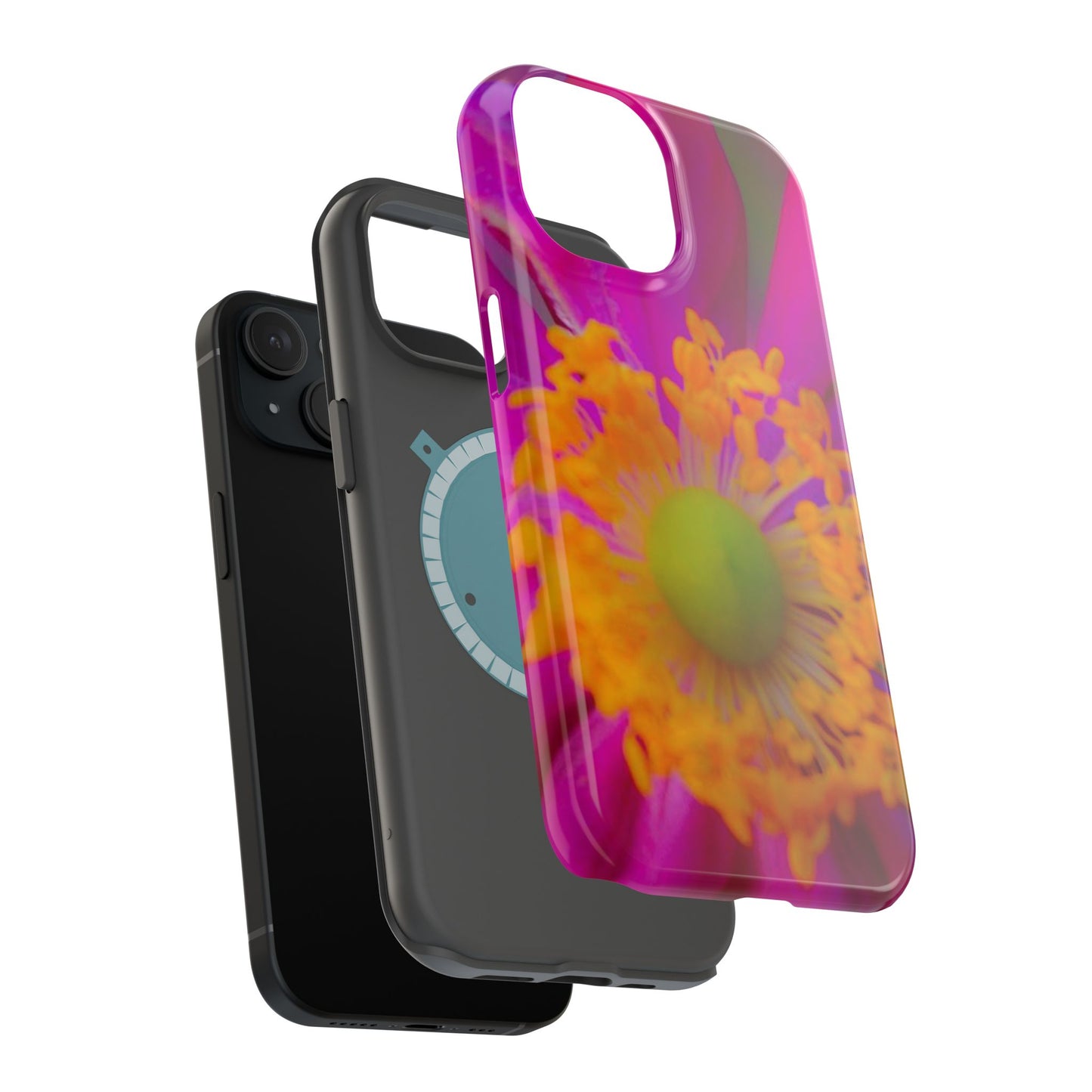 MagSafe Tough Cases Flower Pop Pink Floral Durable and Flexible Impact-resistant iPhone MagSafe Case| Aesthetics and Function MagSafe Case|Gifts|Great for Fall|Electronic Accessories|Martha's Vineyard