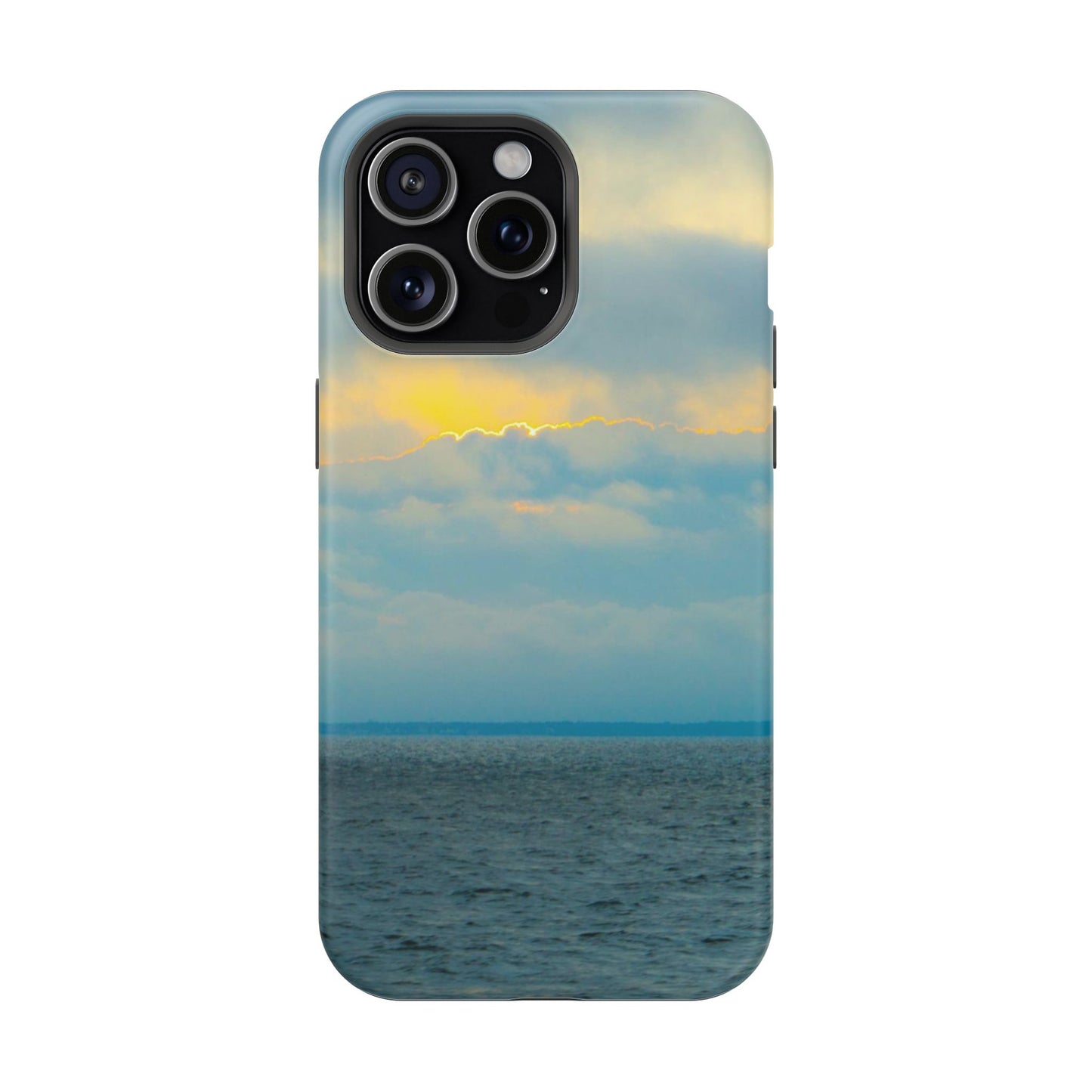Baby Blues of Nantucket Sea Inspired MagSafe Tough Cases MagSafe Tough iPhone Cases|Durable and Flexible| Impact-resistant MagSafe|Electronic Accessories| Nantucket|Sunset