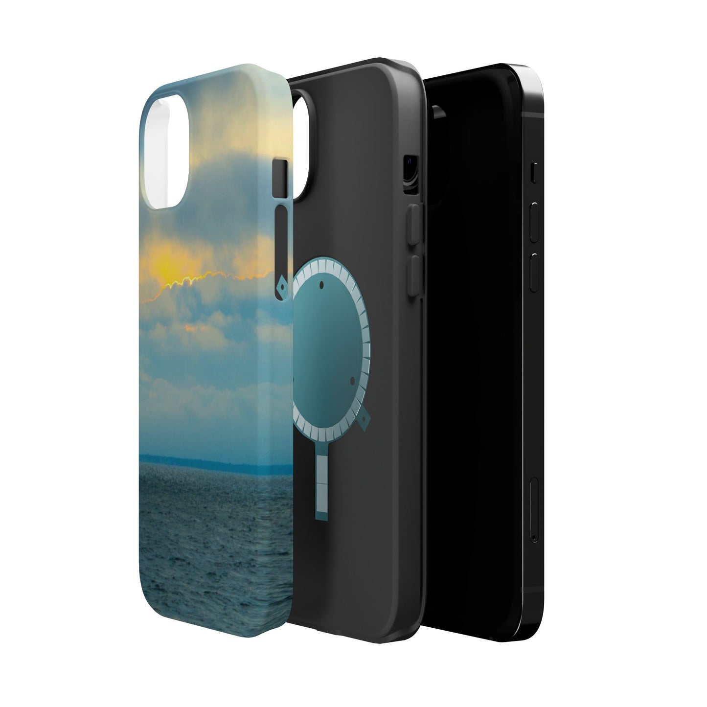 Baby Blues of Nantucket Sea Inspired MagSafe Tough Cases MagSafe Tough iPhone Cases|Durable and Flexible| Impact-resistant MagSafe|Electronic Accessories| Nantucket|Sunset
