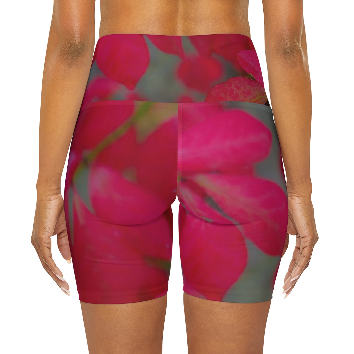 High Waisted Floral Yoga Shorts| Short Yoga Leggings