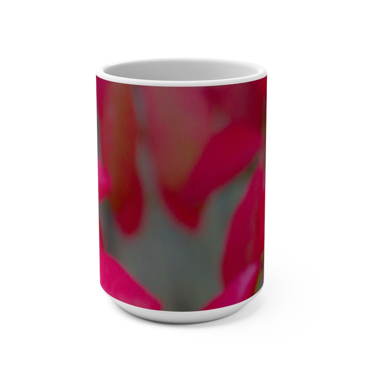 Floral Mug 15oz Beautifully Serene Large White Ceramic Coffee Mug 15oz Tea Lover's Cup Oversized Coffee Mug