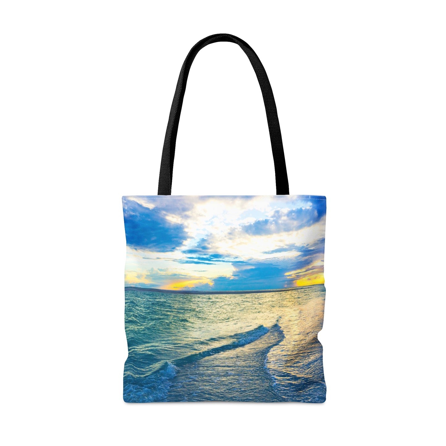 AOP Tote Bag Blue Sea Glass High-Quality Tote Bag Shopping Tote Bag Travel Tote Beach Tote