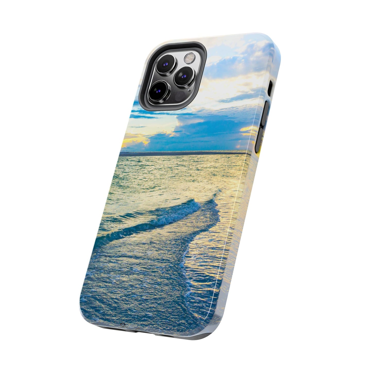 Blue Sea Glass Ocean Inspired Tough Phone Cases| Case-Mate Tough iPhone Phone Cases| Polycarbonate and Rubber Phone Case|Electronic Accessories|Siesta Key|Great for Fall|