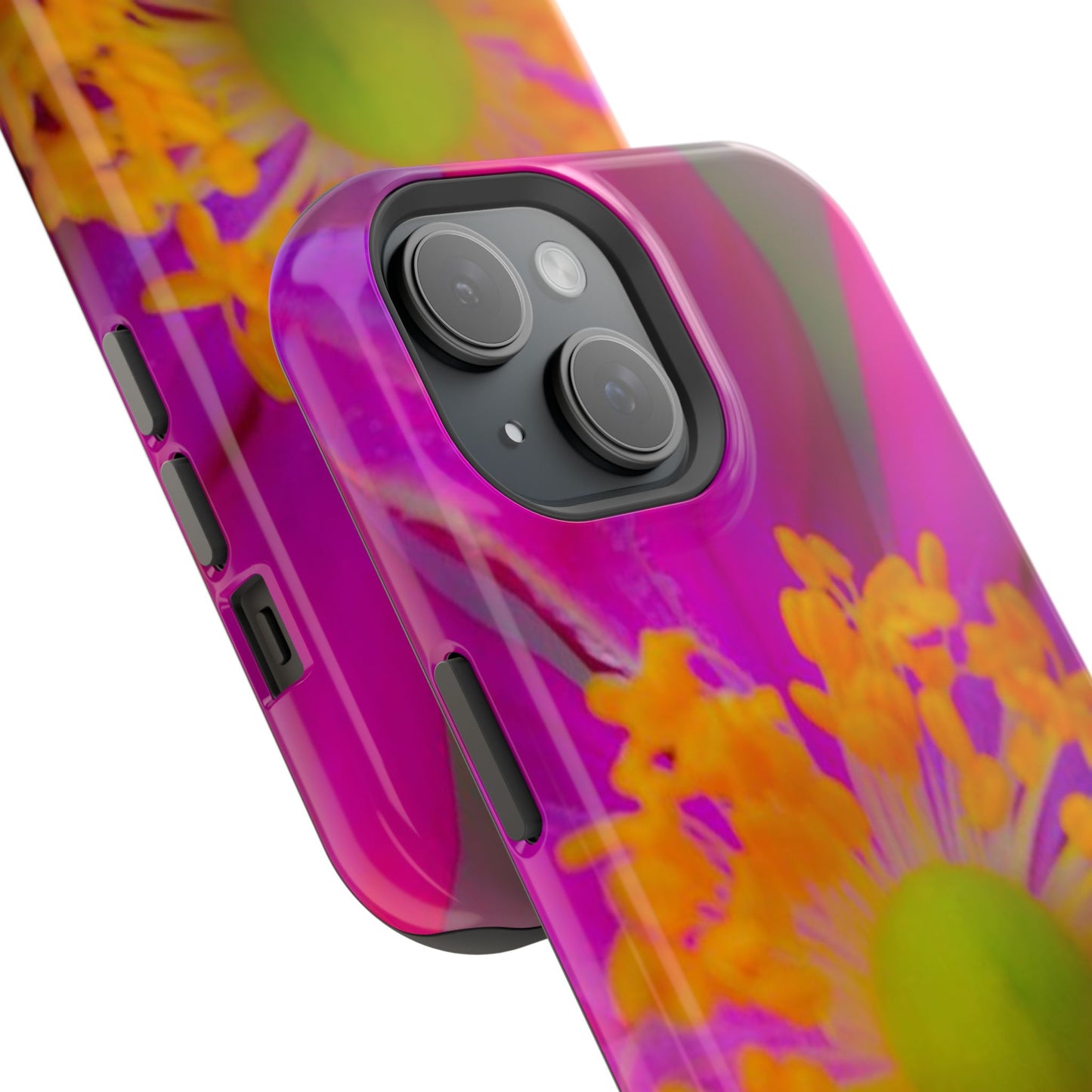 MagSafe Tough Cases Flower Pop Pink Floral Durable and Flexible Impact-resistant iPhone MagSafe Case| Aesthetics and Function MagSafe Case|Gifts|Great for Fall|Electronic Accessories|Martha's Vineyard