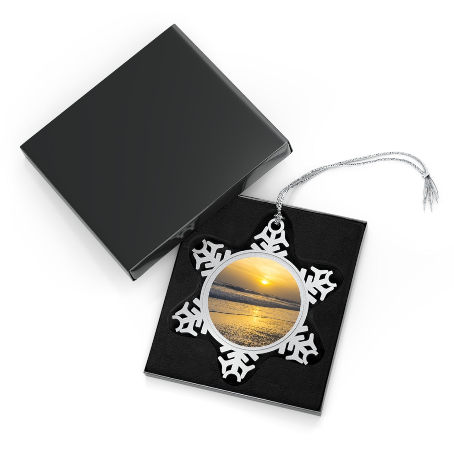 Anna Maria Splendor Pewter Snowflake Ornament Unique High-quality Pewter Ornaments with Picture