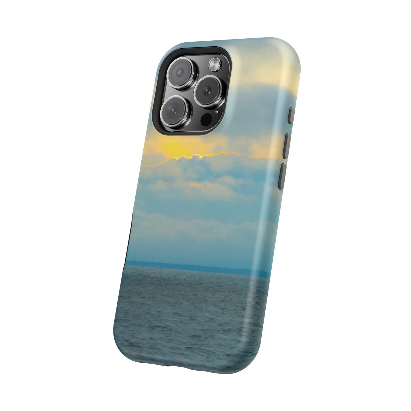 Baby Blues of Nantucket Sea Inspired MagSafe Tough Cases MagSafe Tough iPhone Cases|Durable and Flexible| Impact-resistant MagSafe|Electronic Accessories| Nantucket|Sunset