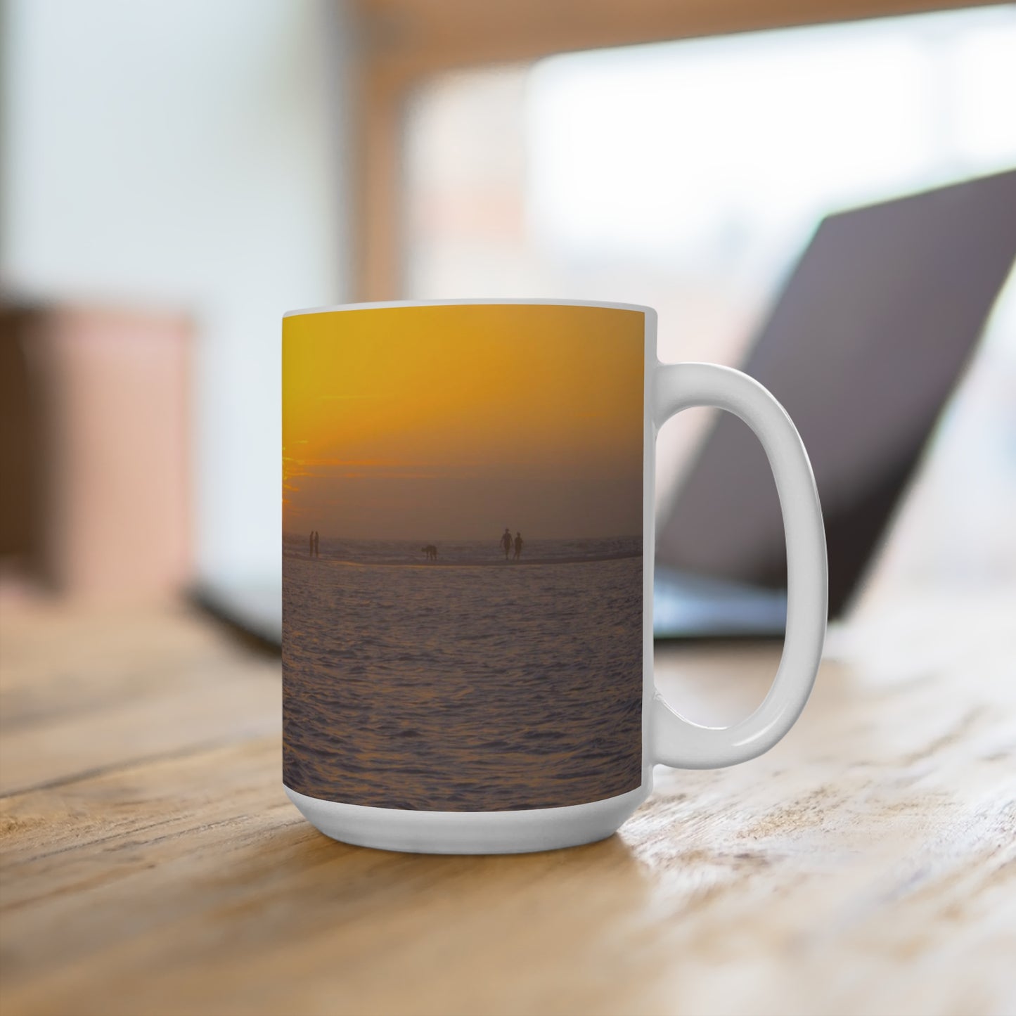 Blessings Mug 15oz Floral Mug 15oz Large White Ceramic Coffee Mug 15oz Tea Lover's Cup Oversized Coffee Mug