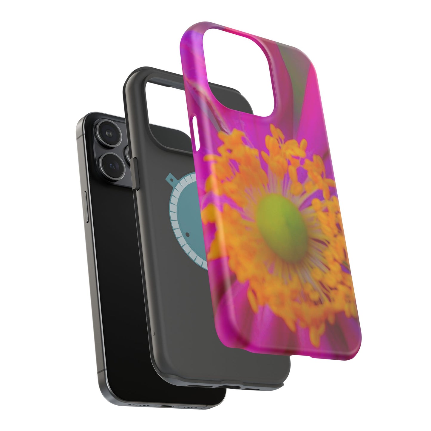 MagSafe Tough Cases Flower Pop Pink Floral Durable and Flexible Impact-resistant iPhone MagSafe Case| Aesthetics and Function MagSafe Case|Gifts|Great for Fall|Electronic Accessories|Martha's Vineyard