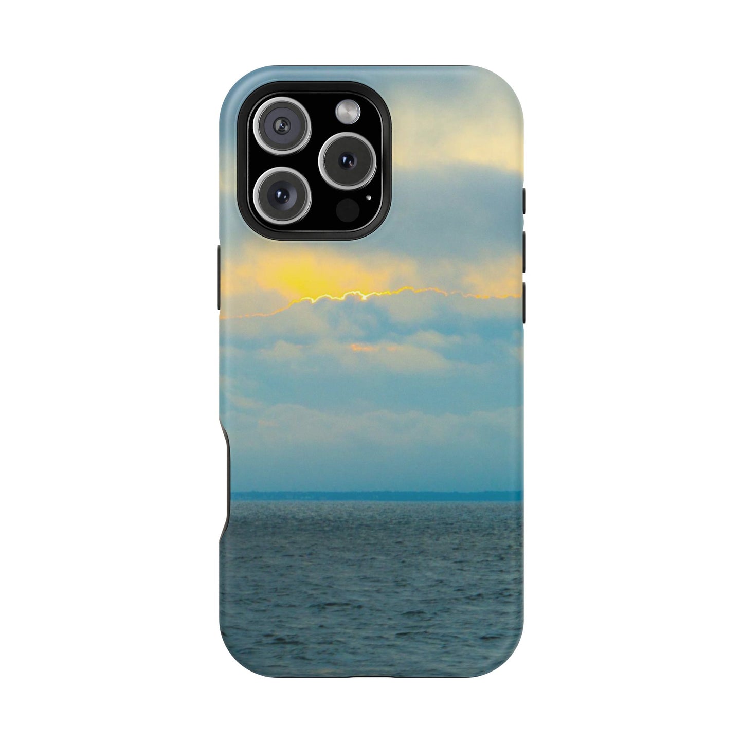 Baby Blues of Nantucket Sea Inspired MagSafe Tough Cases MagSafe Tough iPhone Cases|Durable and Flexible| Impact-resistant MagSafe|Electronic Accessories| Nantucket|Sunset