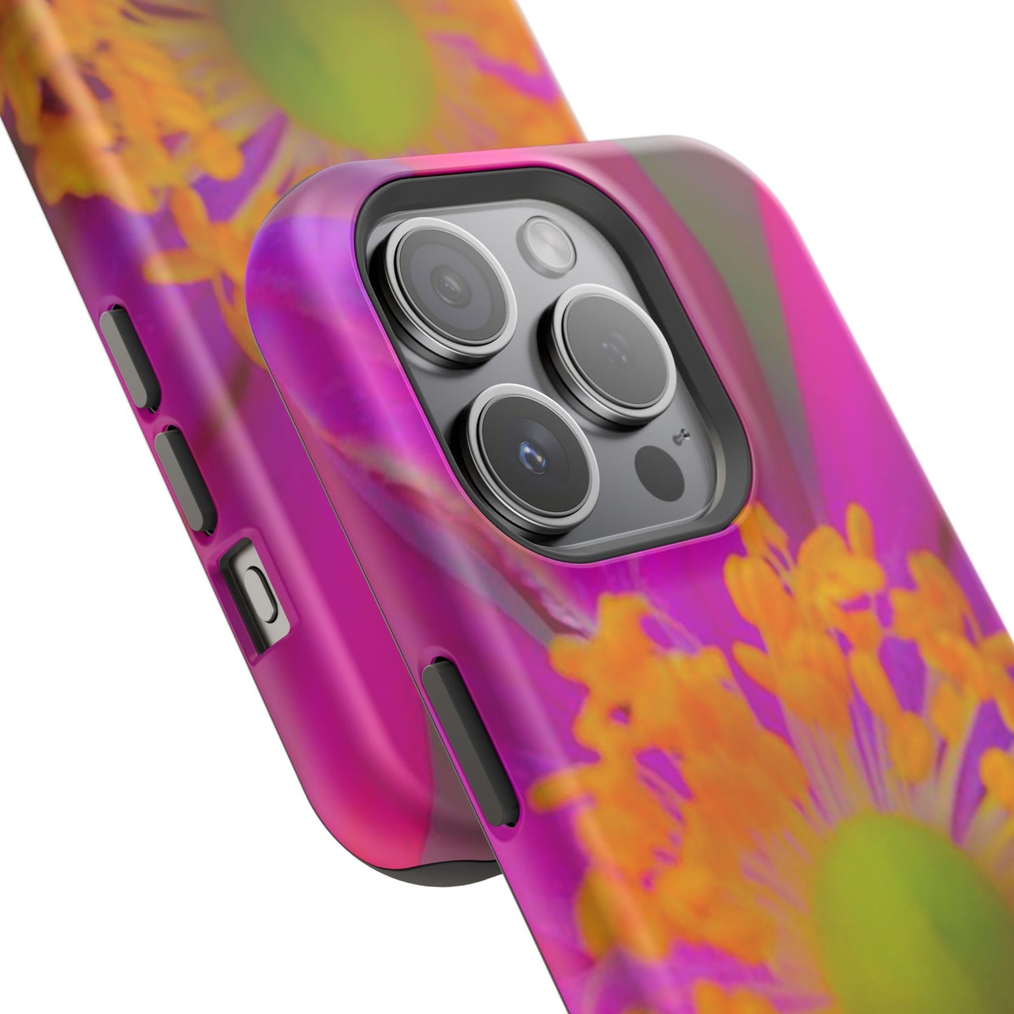 MagSafe Tough Cases Flower Pop Pink Floral Durable and Flexible Impact-resistant iPhone MagSafe Case| Aesthetics and Function MagSafe Case|Gifts|Great for Fall|Electronic Accessories|Martha's Vineyard
