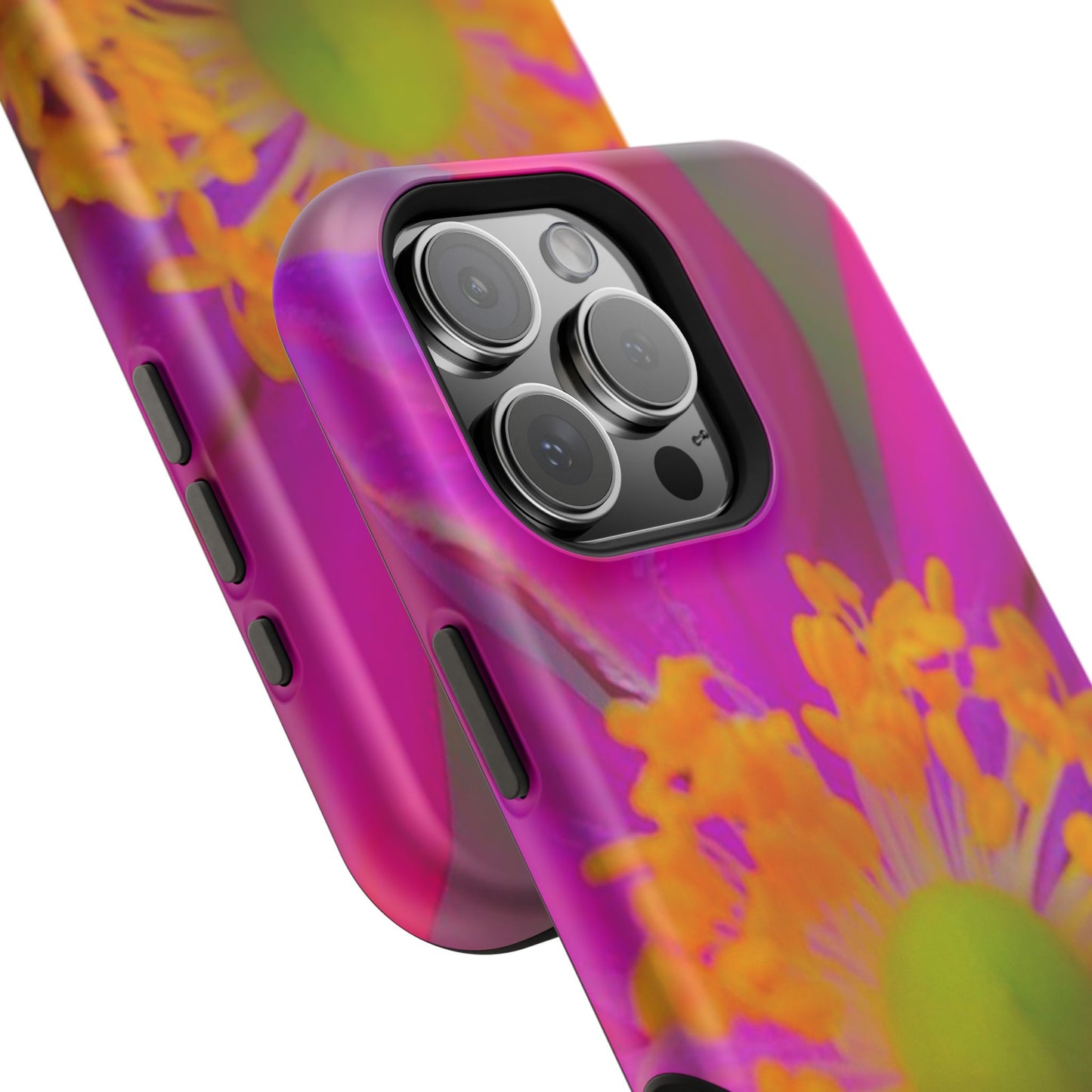 MagSafe Tough Cases Flower Pop Pink Floral Durable and Flexible Impact-resistant iPhone MagSafe Case| Aesthetics and Function MagSafe Case|Gifts|Great for Fall|Electronic Accessories|Martha's Vineyard