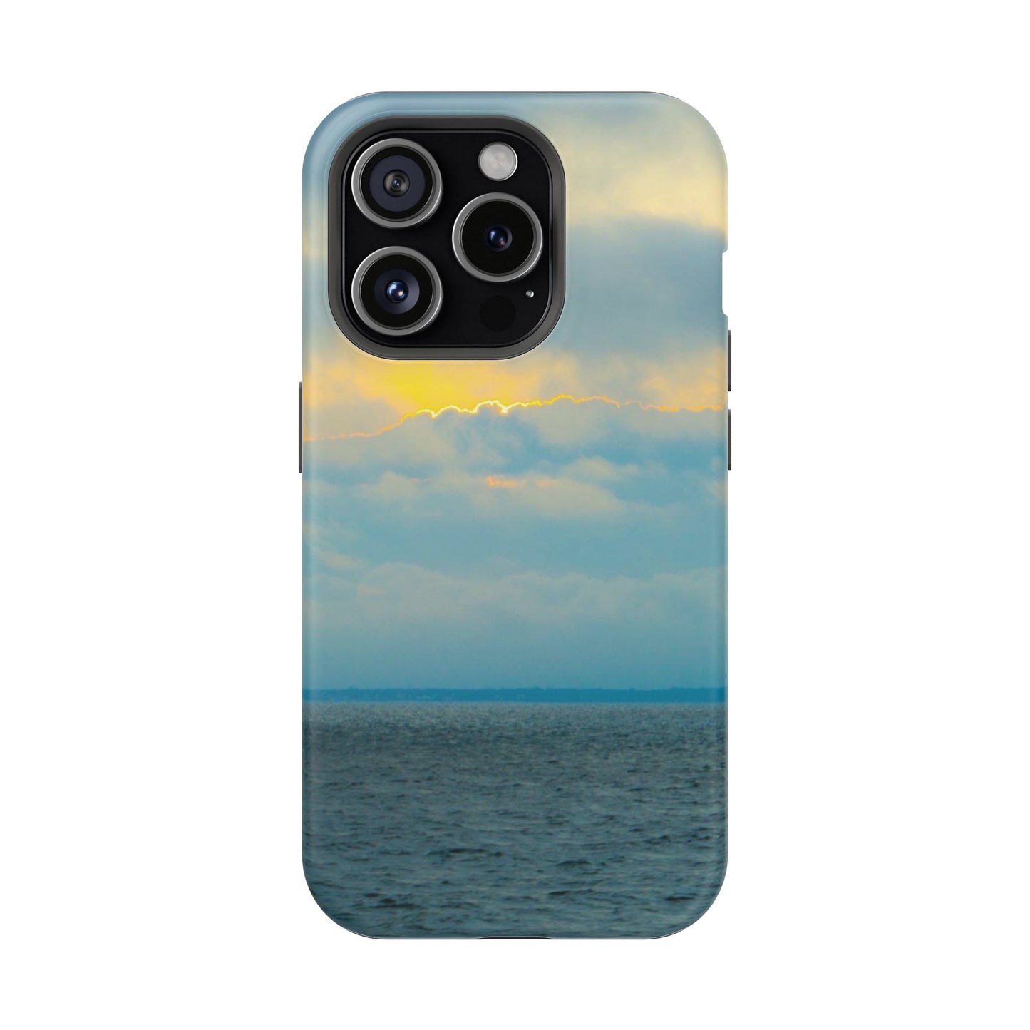 Baby Blues of Nantucket Sea Inspired MagSafe Tough Cases MagSafe Tough iPhone Cases|Durable and Flexible| Impact-resistant MagSafe|Electronic Accessories| Nantucket|Sunset