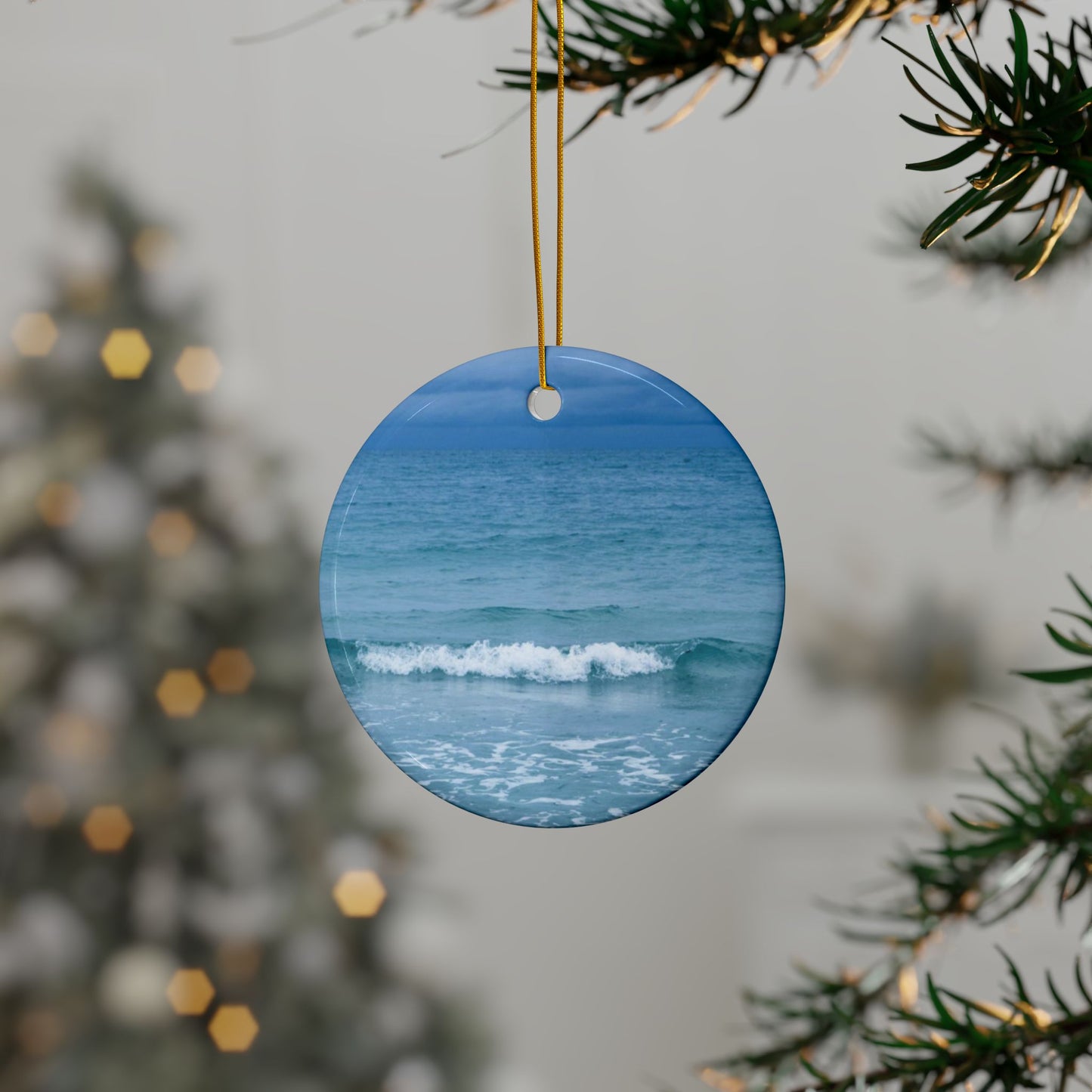 Blue Paradise Ceramic Ornaments| Sea Inspired Christmas Ornament| Holiday Accessories| Christmas Tree Decorations| Siesta Key|