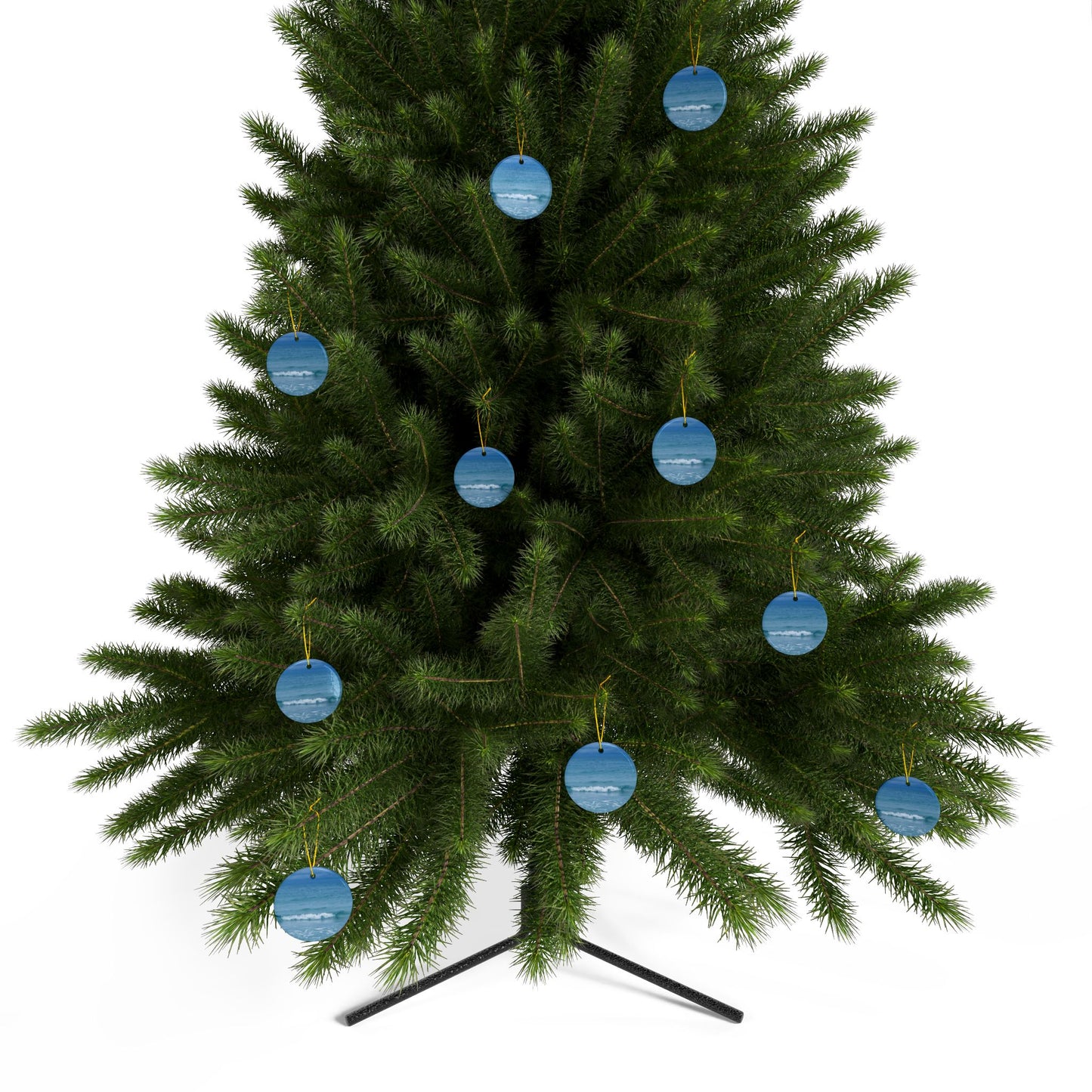 Blue Paradise Ceramic Ornaments| Sea Inspired Christmas Ornament| Holiday Accessories| Christmas Tree Decorations| Siesta Key|