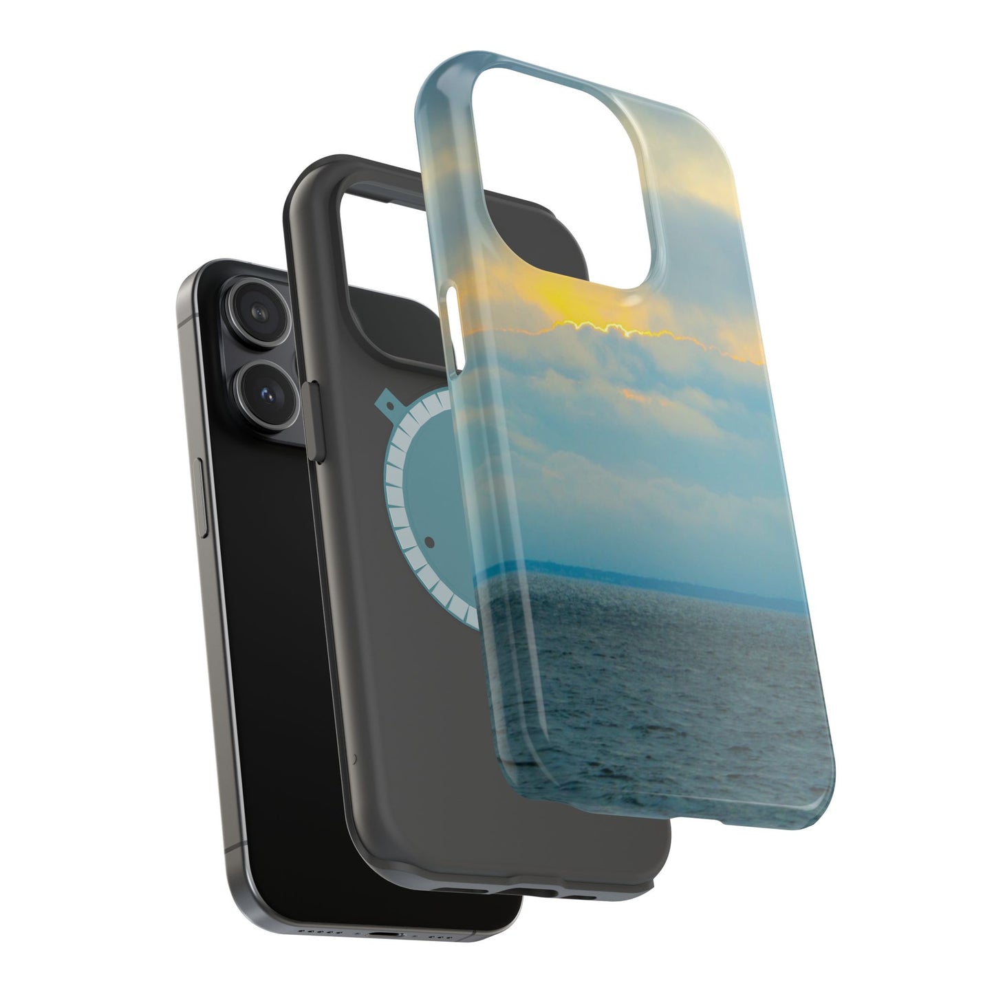 Baby Blues of Nantucket Sea Inspired MagSafe Tough Cases MagSafe Tough iPhone Cases|Durable and Flexible| Impact-resistant MagSafe|Electronic Accessories| Nantucket|Sunset