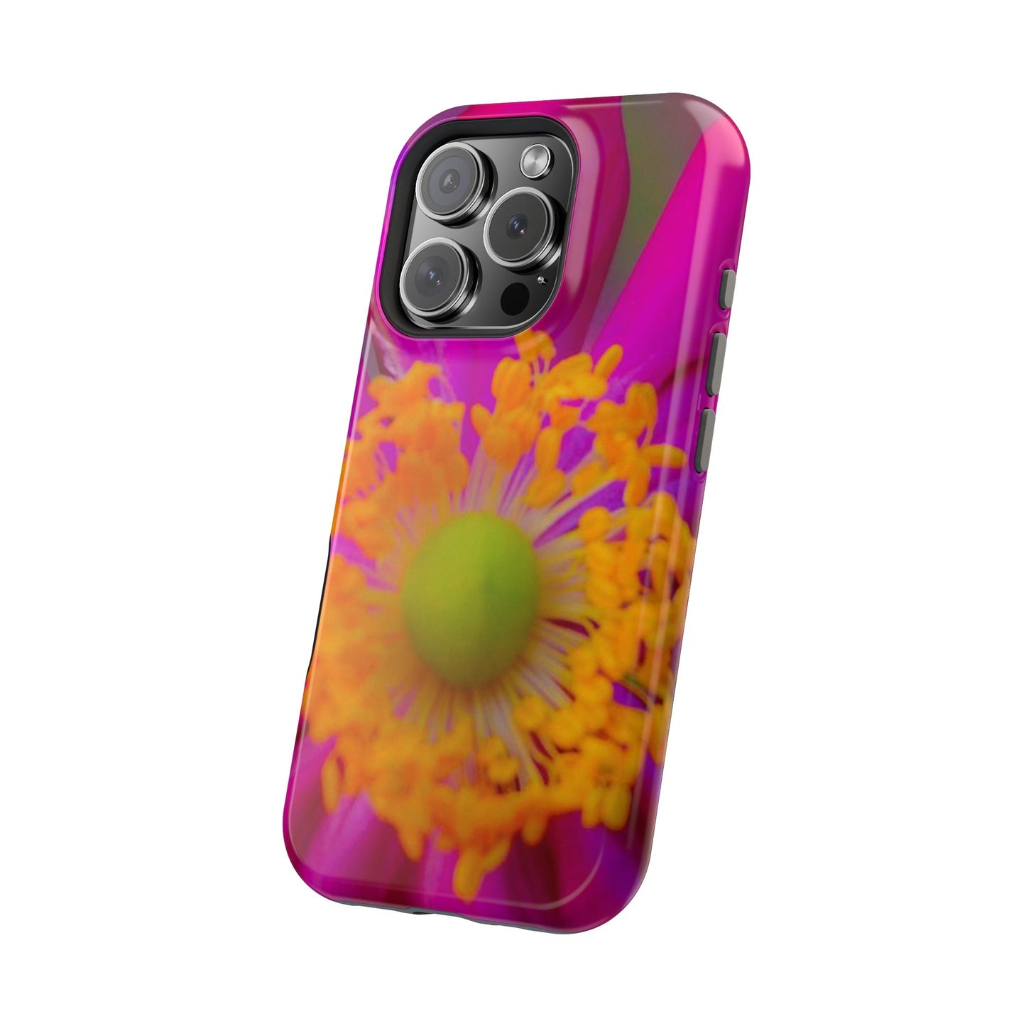 MagSafe Tough Cases Flower Pop Pink Floral Durable and Flexible Impact-resistant iPhone MagSafe Case| Aesthetics and Function MagSafe Case|Gifts|Great for Fall|Electronic Accessories|Martha's Vineyard