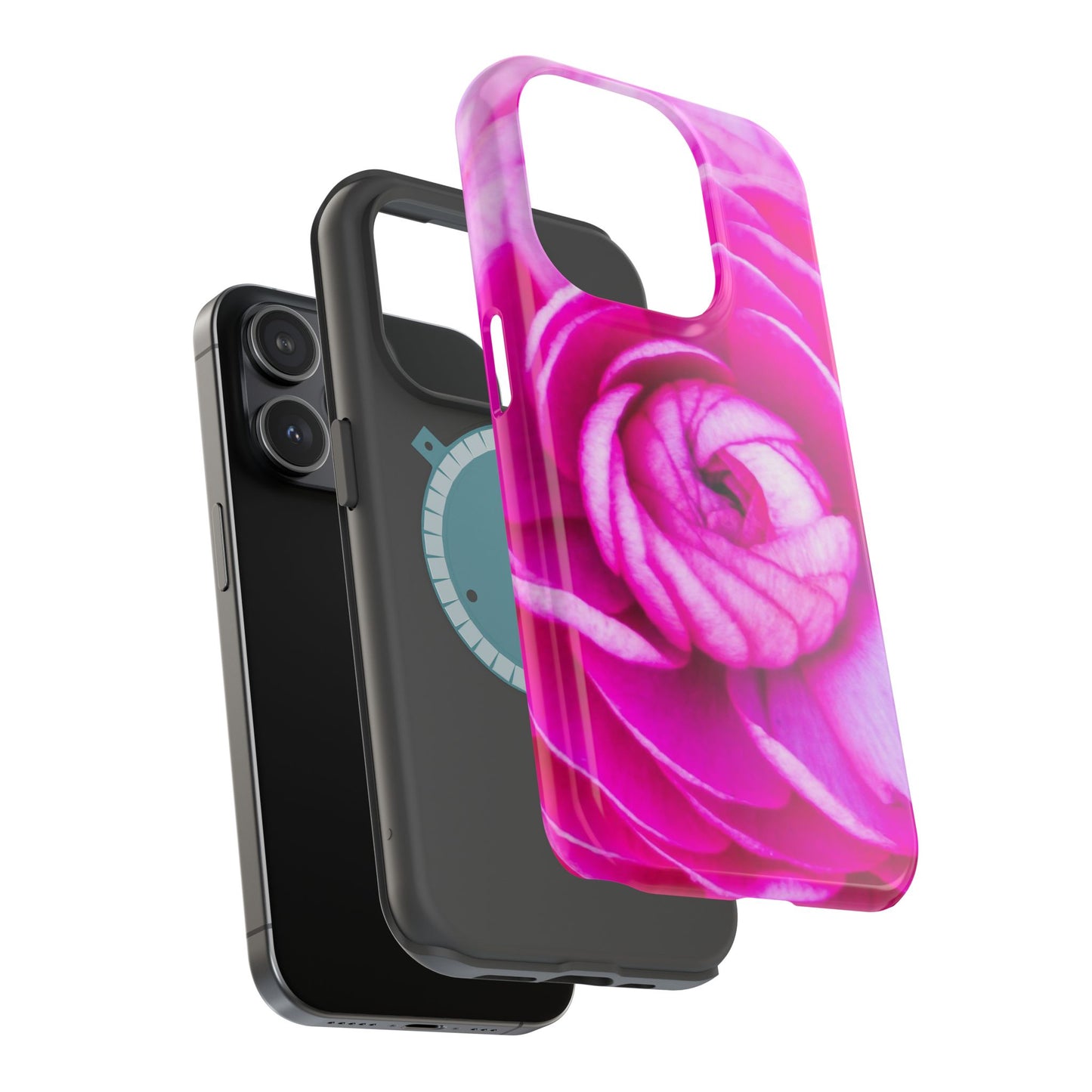 Blush Rose MagSafe Tough Phone Floral Pink Case| iPhone| Impact Resistant|Gifts|Electronic Accessories|MagSafe Charging Accessories|Martha's Vineyard|Great for Fall