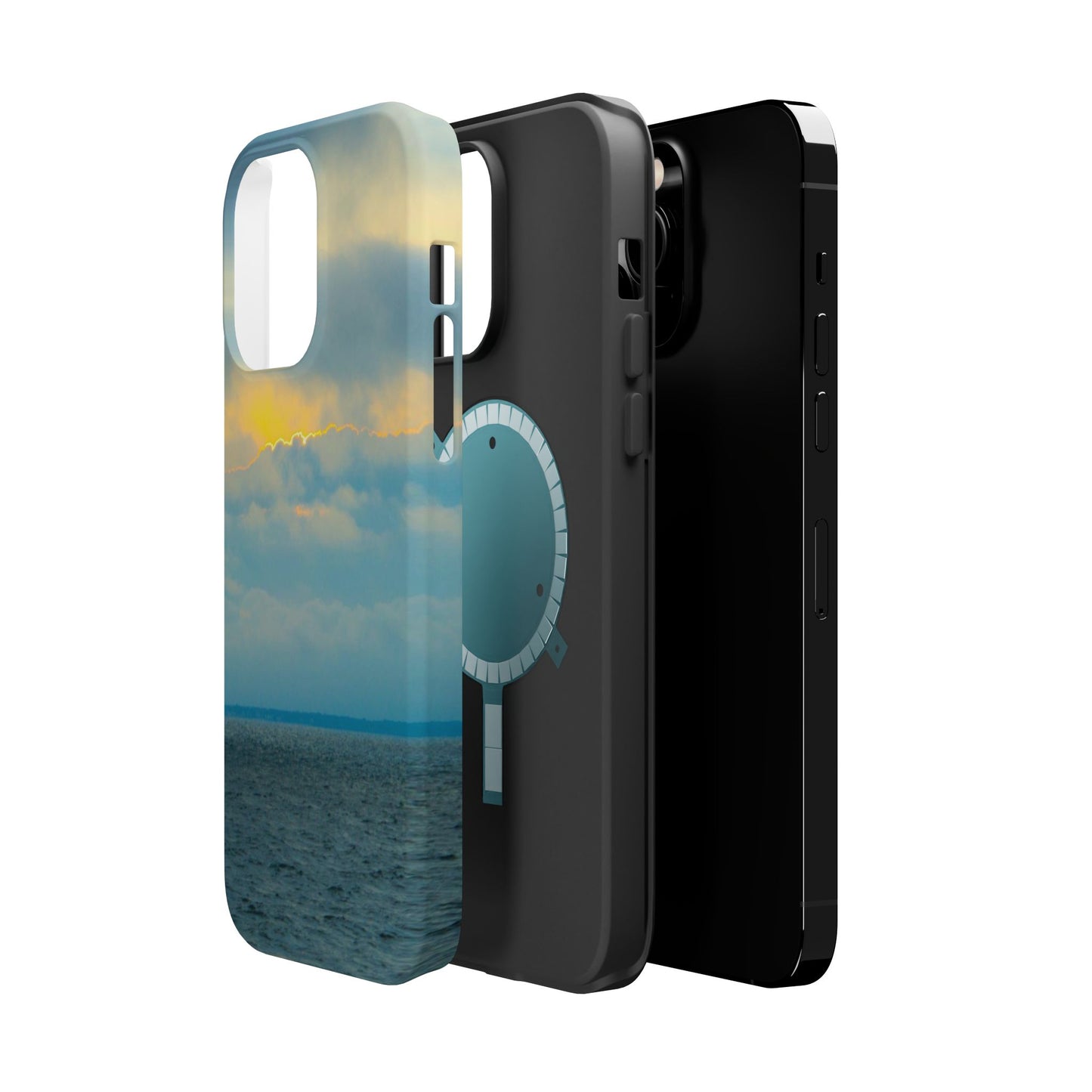 Baby Blues of Nantucket Sea Inspired MagSafe Tough Cases MagSafe Tough iPhone Cases|Durable and Flexible| Impact-resistant MagSafe|Electronic Accessories| Nantucket|Sunset