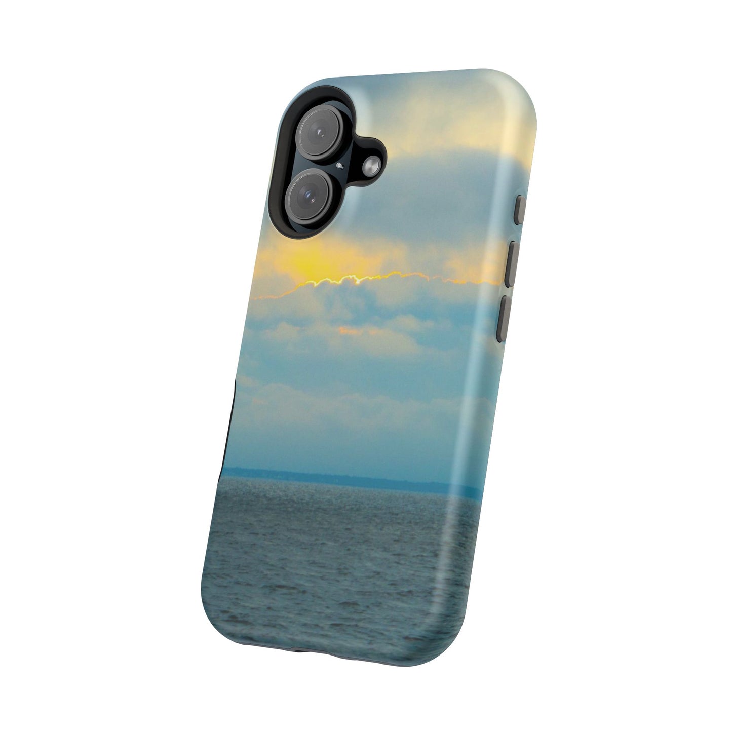 Baby Blues of Nantucket Sea Inspired MagSafe Tough Cases MagSafe Tough iPhone Cases|Durable and Flexible| Impact-resistant MagSafe|Electronic Accessories| Nantucket|Sunset