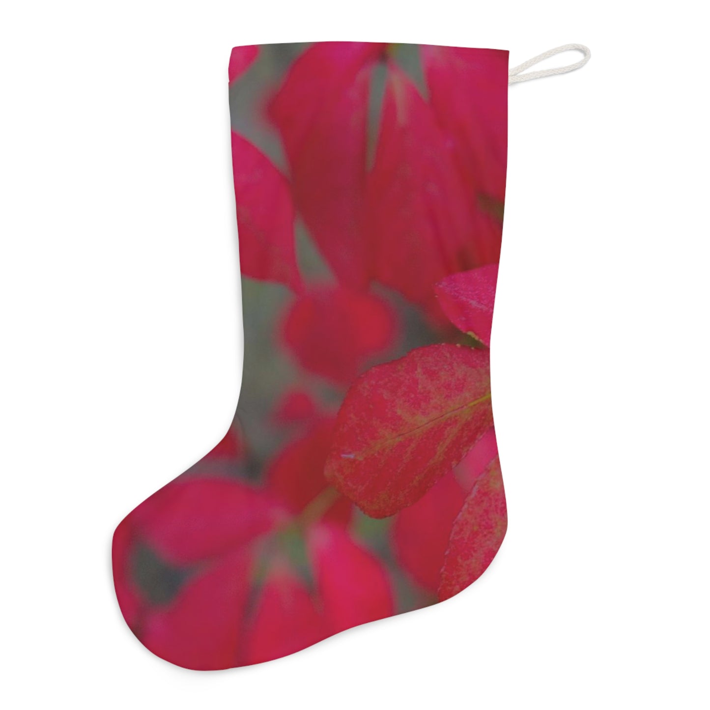 Beautifully Serene Santa Stocking| Soft Faux Suede Fabric with Hanging Loop| Holiday Stocking| Floral Holiday Stocking| Christmas Gift| Martha's Vineyard
