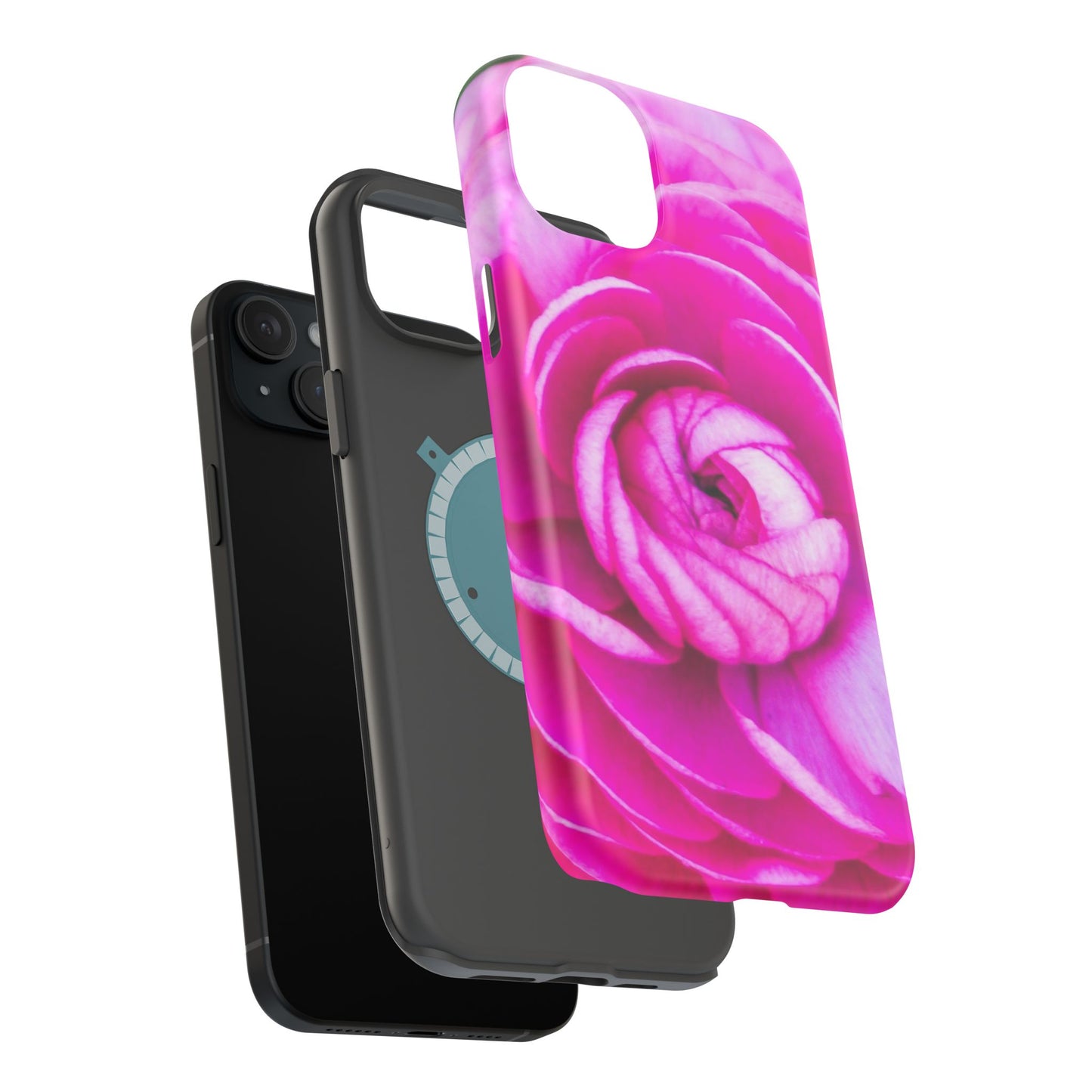 Blush Rose MagSafe Tough Phone Floral Pink Case| iPhone| Impact Resistant|Gifts|Electronic Accessories|MagSafe Charging Accessories|Martha's Vineyard|Great for Fall