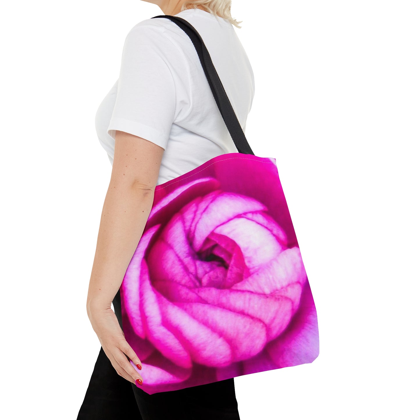 Blush Rose Tote Bag (AOP) Rose Tote Bag (AOP) | Blush Rose High-quality Shopping Tote Bag All Over Print Tote Bag Beach Tote
