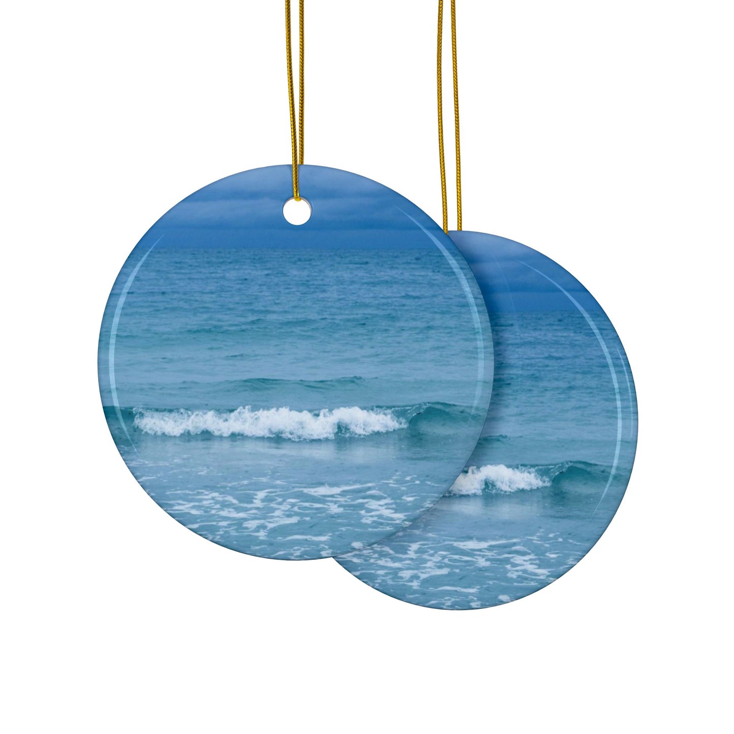 Blue Paradise Ceramic Ornaments| Sea Inspired Christmas Ornament| Holiday Accessories| Christmas Tree Decorations| Siesta Key|