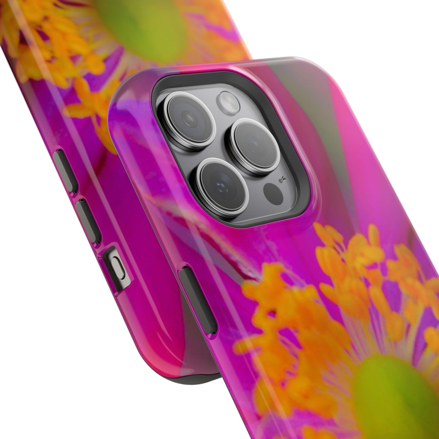 MagSafe Tough Cases Flower Pop Pink Floral Durable and Flexible Impact-resistant iPhone MagSafe Case| Aesthetics and Function MagSafe Case|Gifts|Great for Fall|Electronic Accessories|Martha's Vineyard
