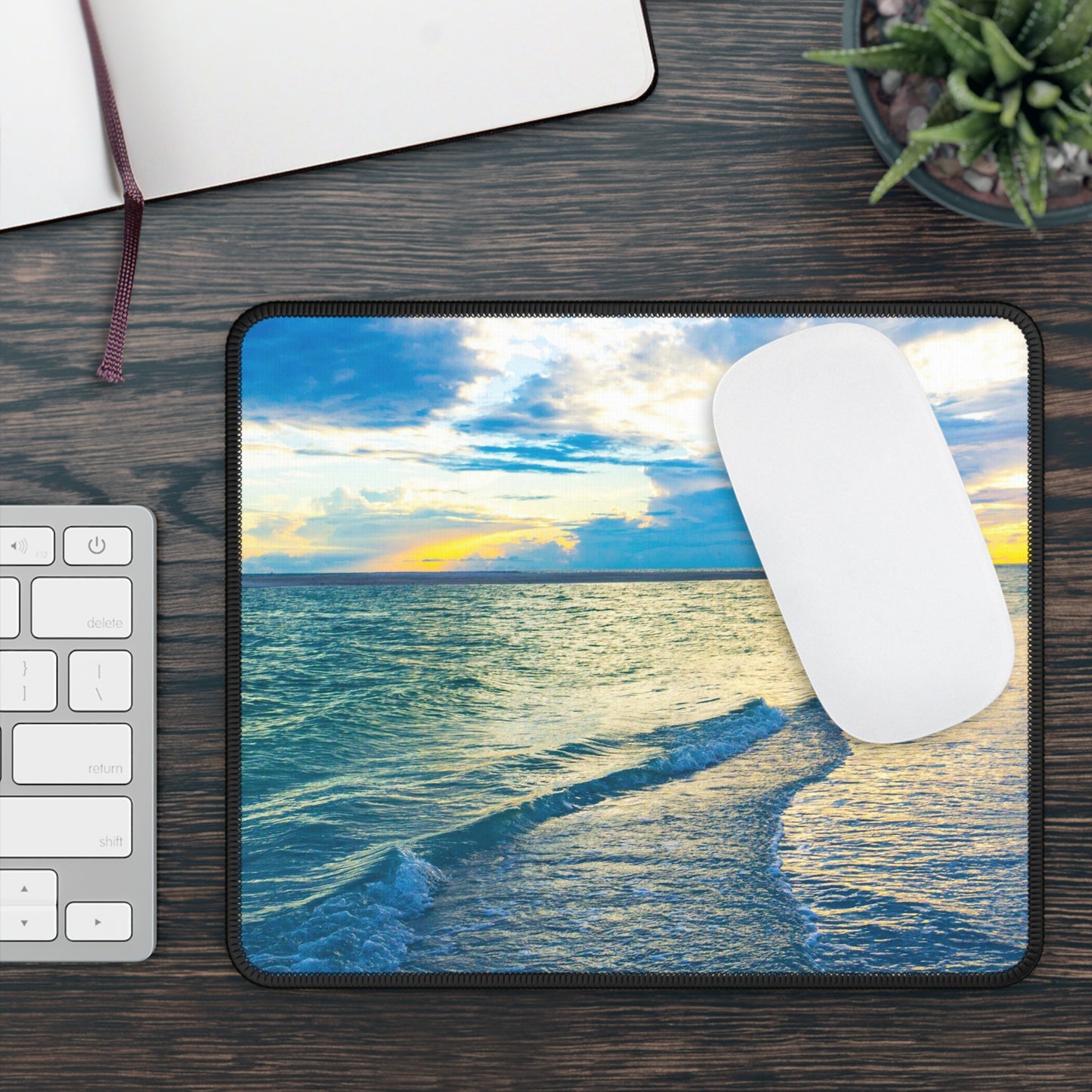 Blue Sea Glass - Gaming Mouse Pad Accessories Smooth and Customized Mouse Pad for Browsing and Working