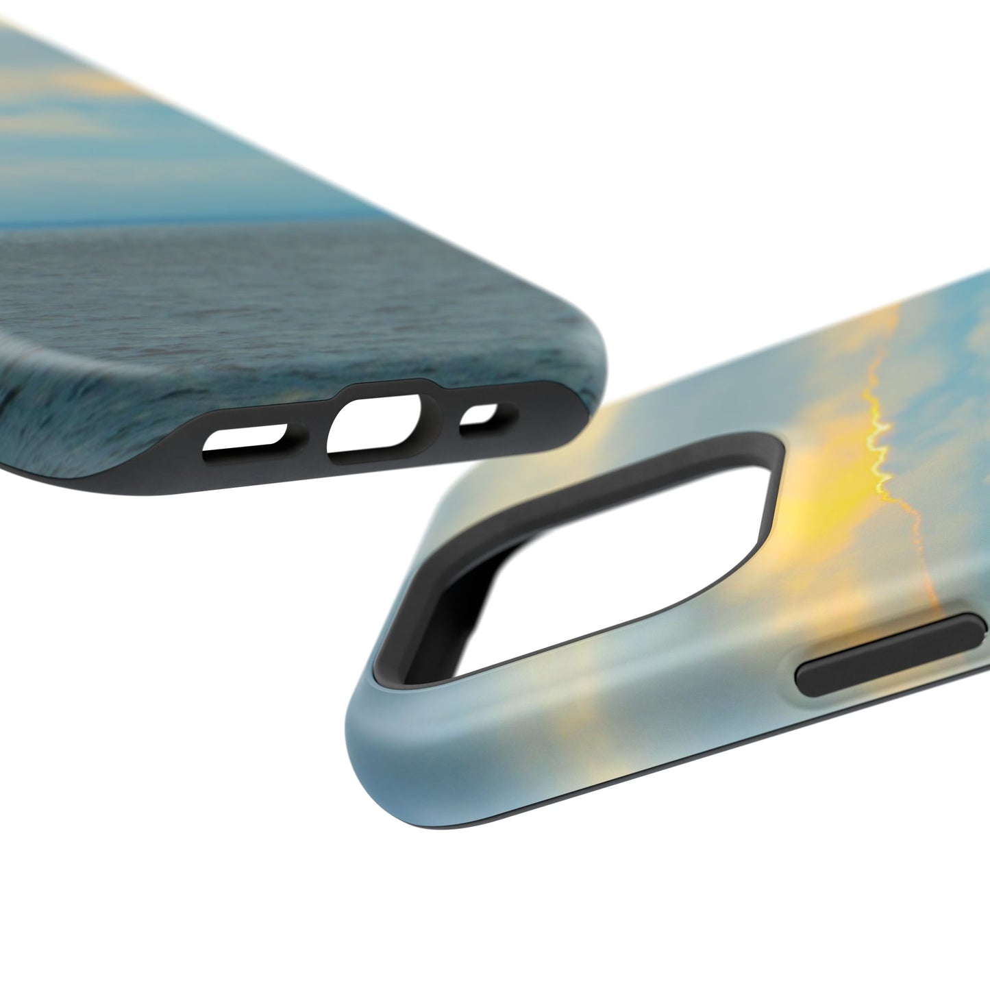 Baby Blues of Nantucket Sea Inspired MagSafe Tough Cases MagSafe Tough iPhone Cases|Durable and Flexible| Impact-resistant MagSafe|Electronic Accessories| Nantucket|Sunset
