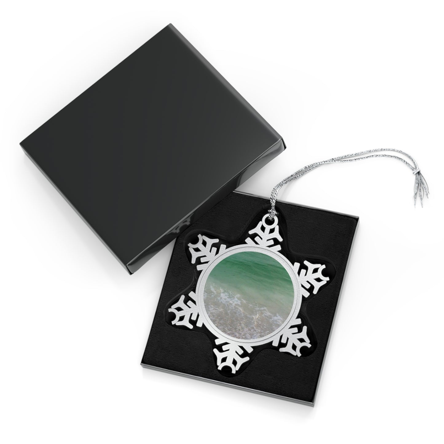Emerald Bay Pewter Snowflake Ornament Unique High-quality Pewter Ornaments with Picture