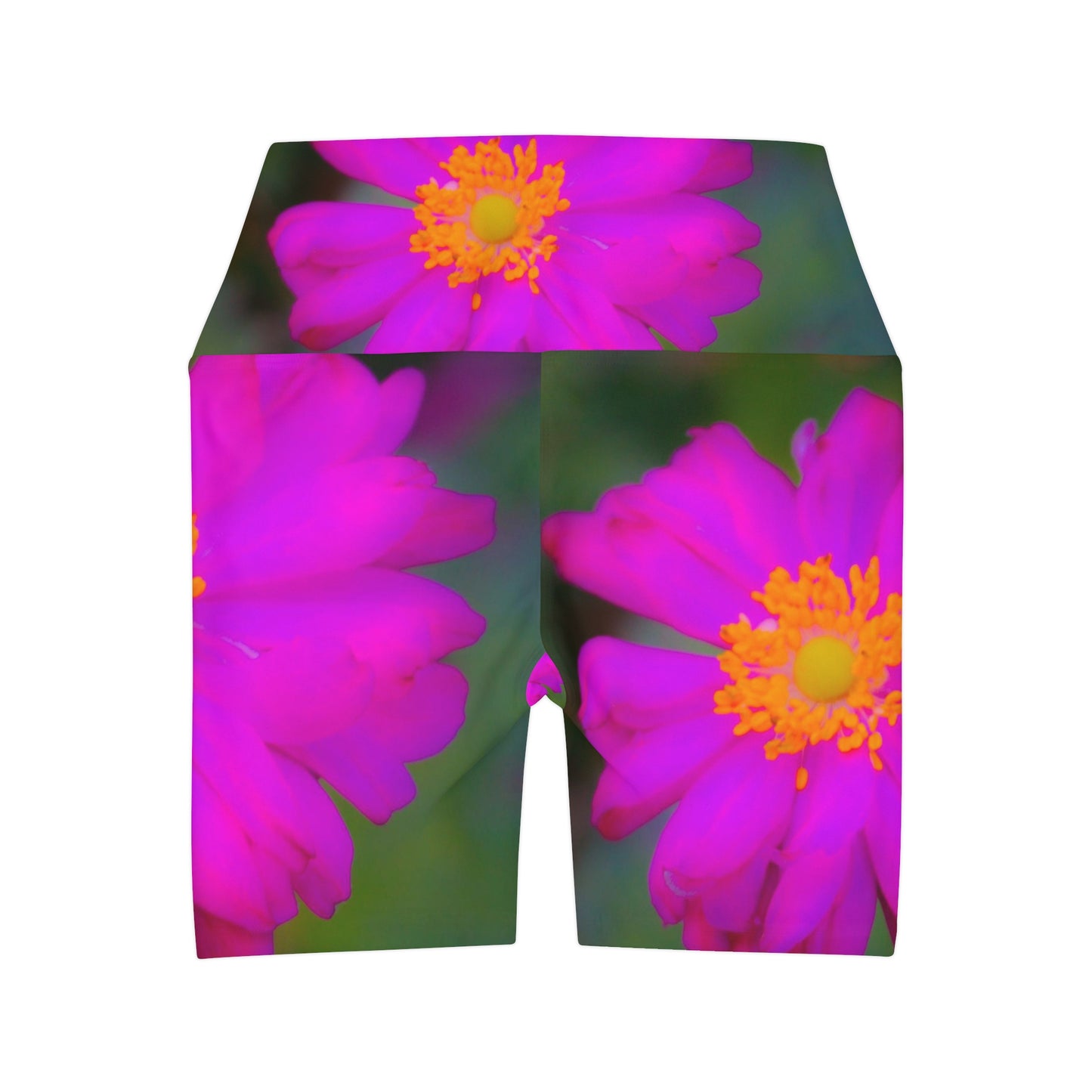 High Waisted Yoga Shorts|Floral Yoga Shorts|Pink