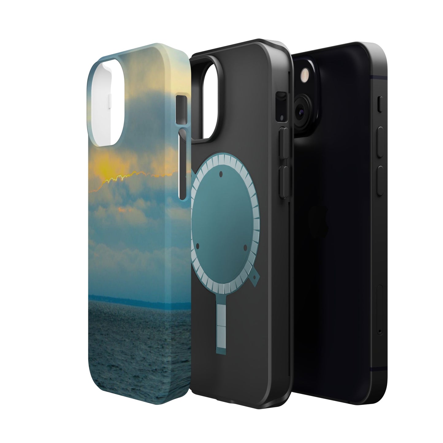 Baby Blues of Nantucket Sea Inspired MagSafe Tough Cases MagSafe Tough iPhone Cases|Durable and Flexible| Impact-resistant MagSafe|Electronic Accessories| Nantucket|Sunset
