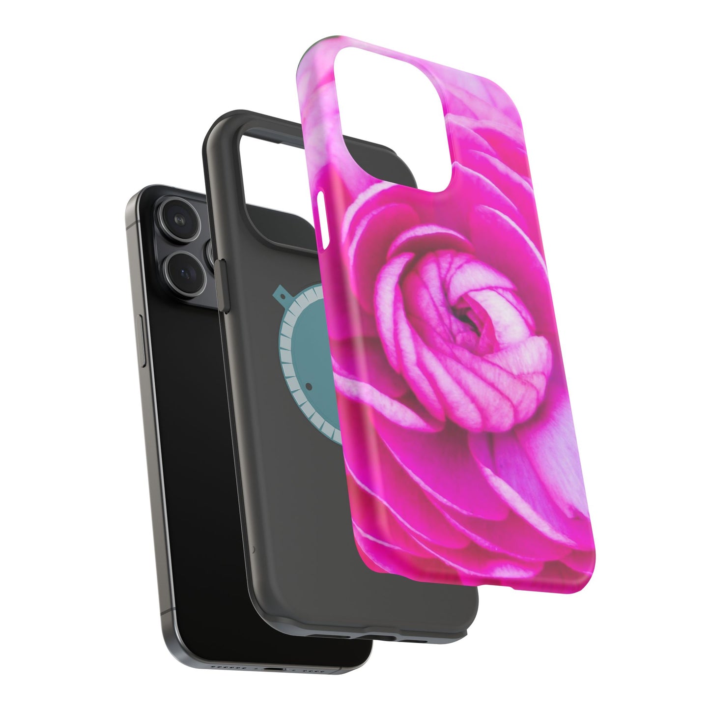 Blush Rose MagSafe Tough Phone Floral Pink Case| iPhone| Impact Resistant|Gifts|Electronic Accessories|MagSafe Charging Accessories|Martha's Vineyard|Great for Fall