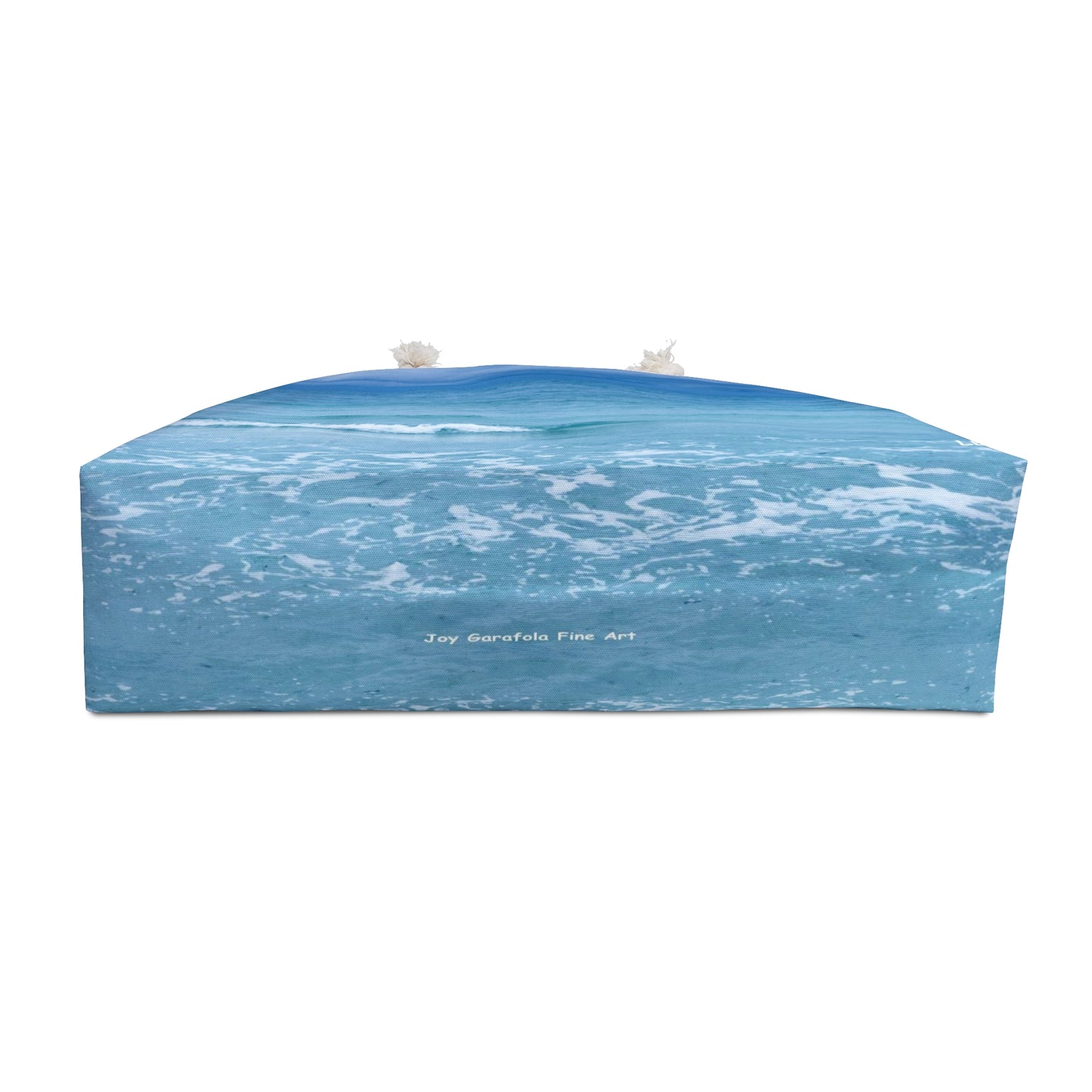 Ocean Wave Weekender Bag Durable Wide-Mouthed Blue Beach Tote with Rope handles