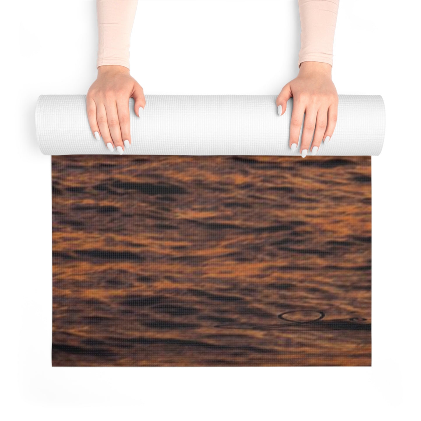 Fire Orange Sunset Foam Yoga Mat - Ocean Inspired, Exercise & Meditation Mat,, Non-Slip Workout Mat Yoga Mat, Gift for Yoga Lovers