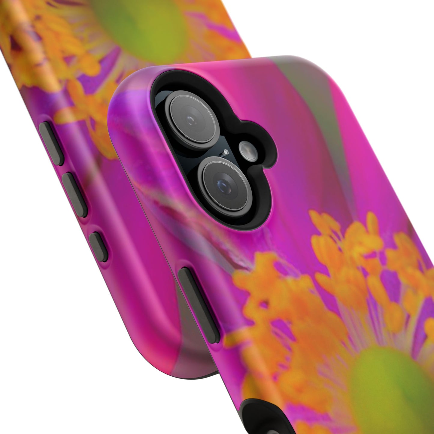 MagSafe Tough Cases Flower Pop Pink Floral Durable and Flexible Impact-resistant iPhone MagSafe Case| Aesthetics and Function MagSafe Case|Gifts|Great for Fall|Electronic Accessories|Martha's Vineyard