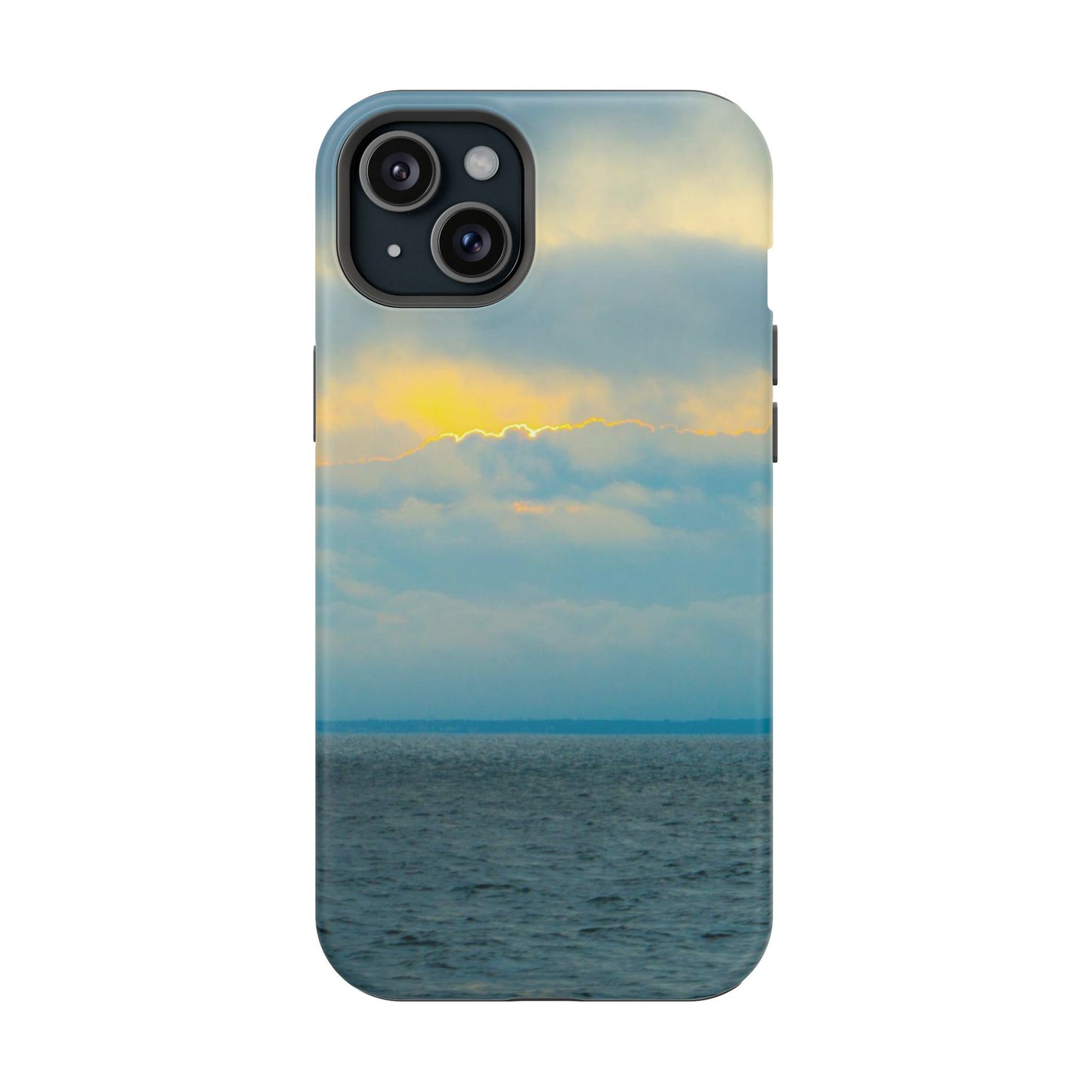Baby Blues of Nantucket Sea Inspired MagSafe Tough Cases MagSafe Tough iPhone Cases|Durable and Flexible| Impact-resistant MagSafe|Electronic Accessories| Nantucket|Sunset