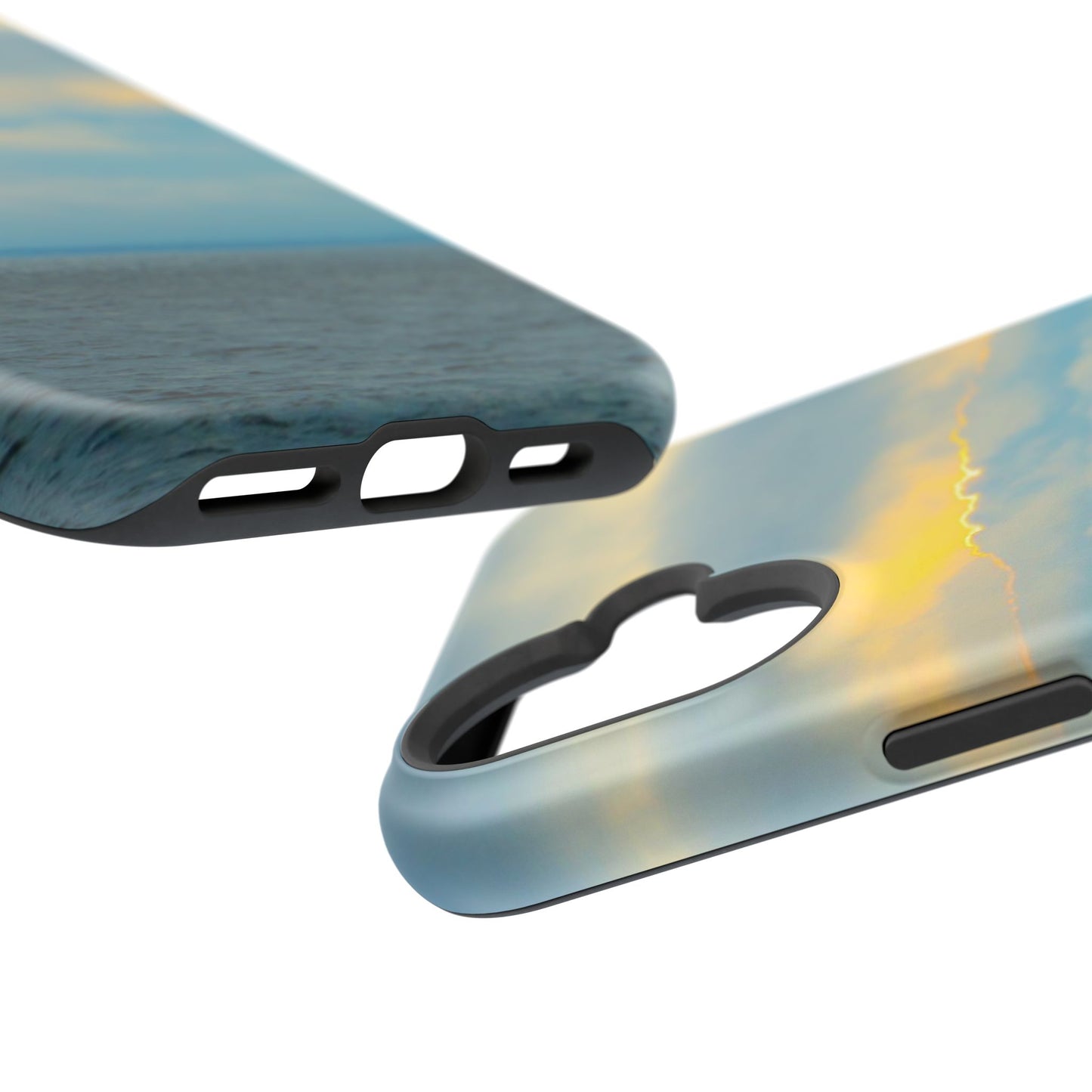 Baby Blues of Nantucket Sea Inspired MagSafe Tough Cases MagSafe Tough iPhone Cases|Durable and Flexible| Impact-resistant MagSafe|Electronic Accessories| Nantucket|Sunset