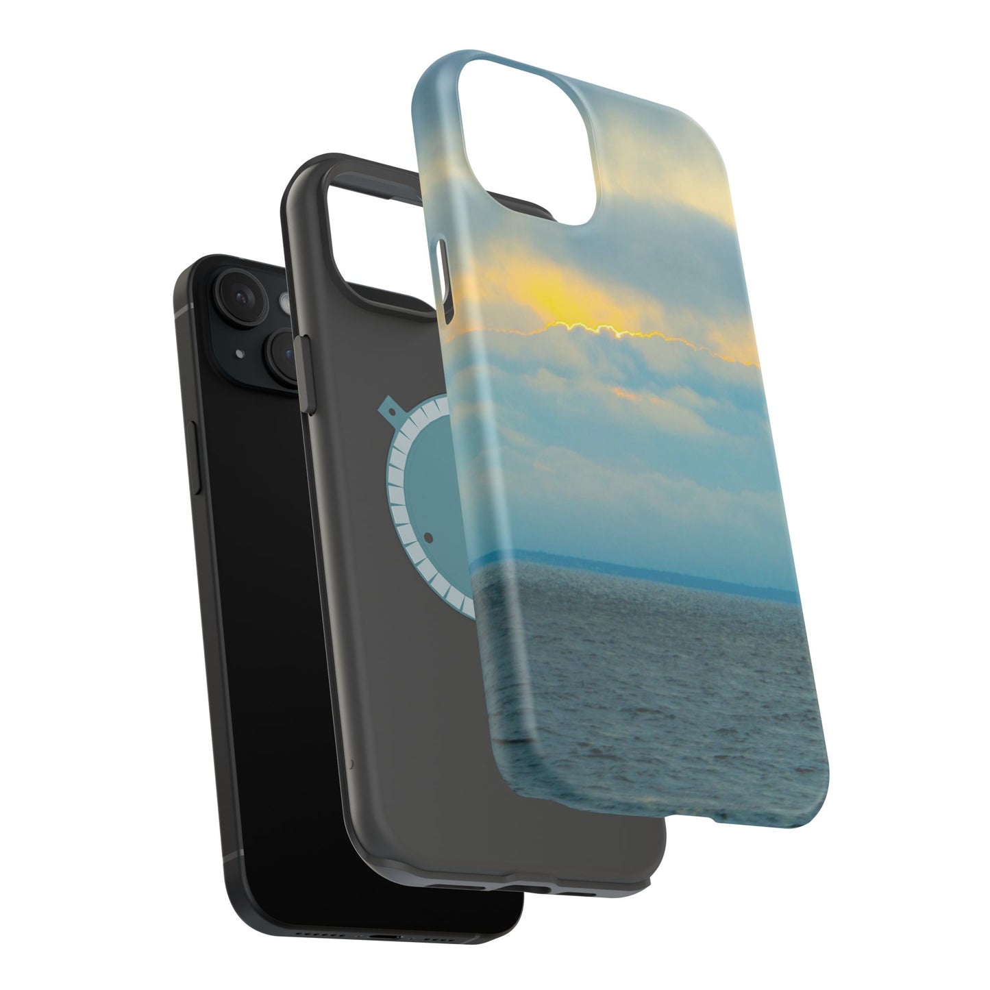 Baby Blues of Nantucket Sea Inspired MagSafe Tough Cases MagSafe Tough iPhone Cases|Durable and Flexible| Impact-resistant MagSafe|Electronic Accessories| Nantucket|Sunset