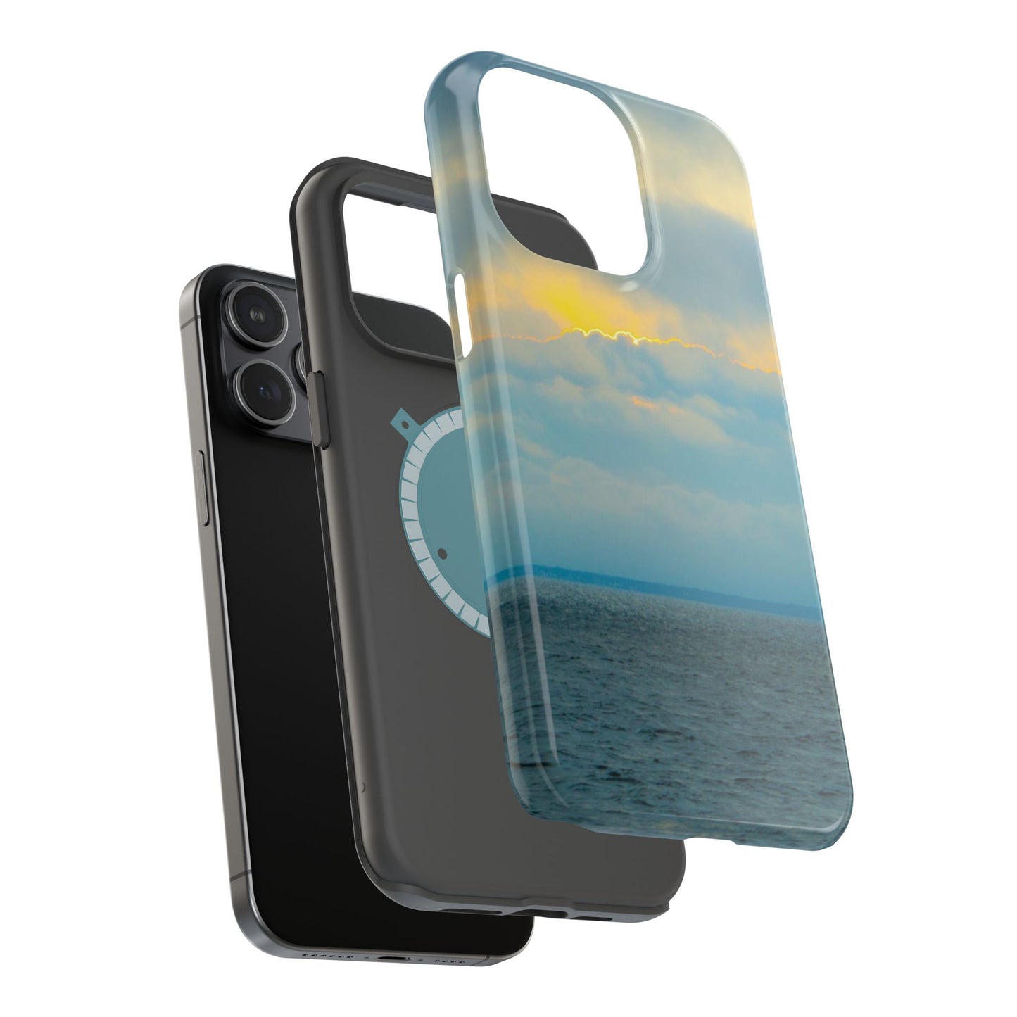Baby Blues of Nantucket Sea Inspired MagSafe Tough Cases MagSafe Tough iPhone Cases|Durable and Flexible| Impact-resistant MagSafe|Electronic Accessories| Nantucket|Sunset